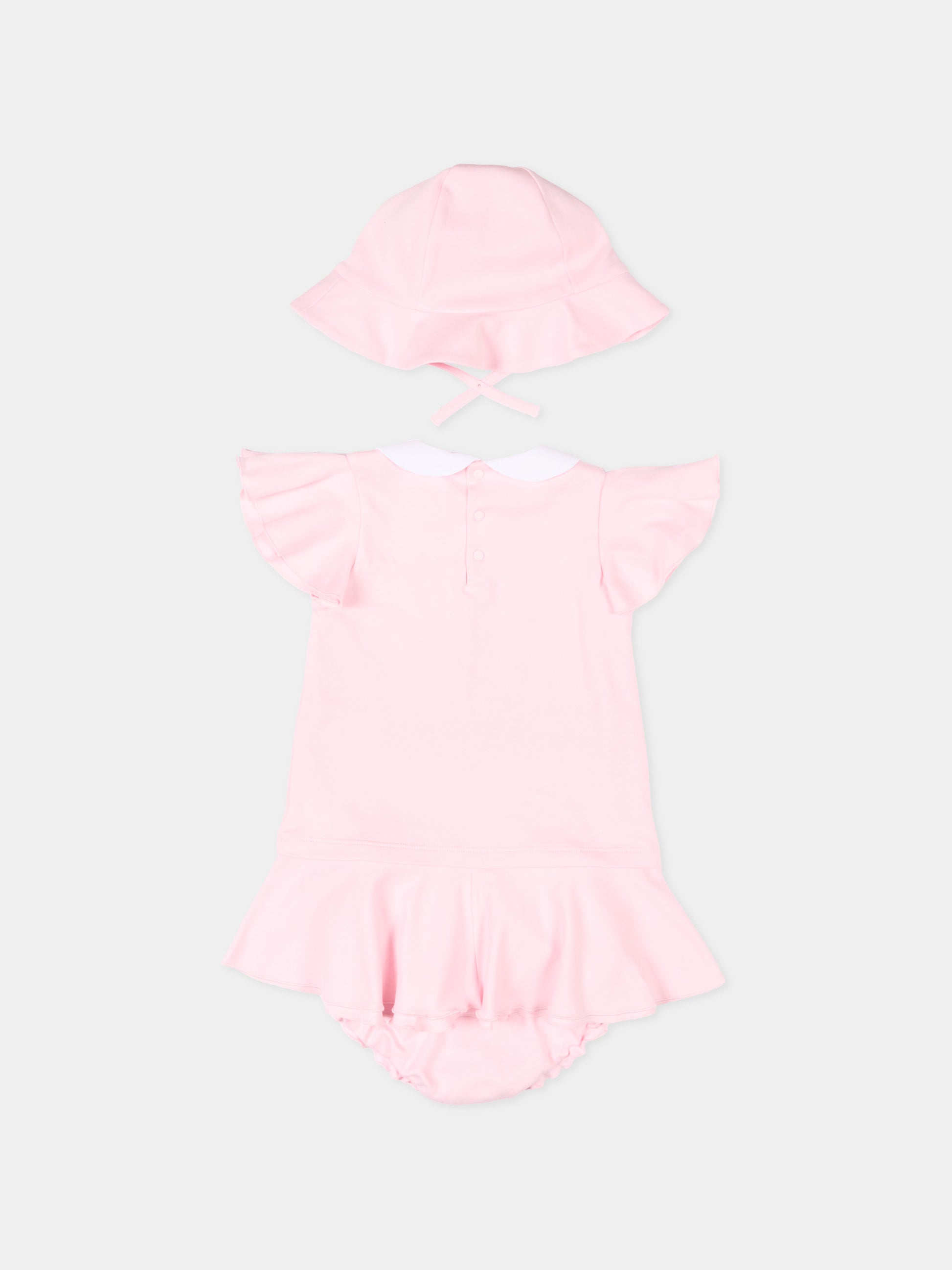 Vestito rosa per neonata con logo,Givenchy Kids,H31268 44Z