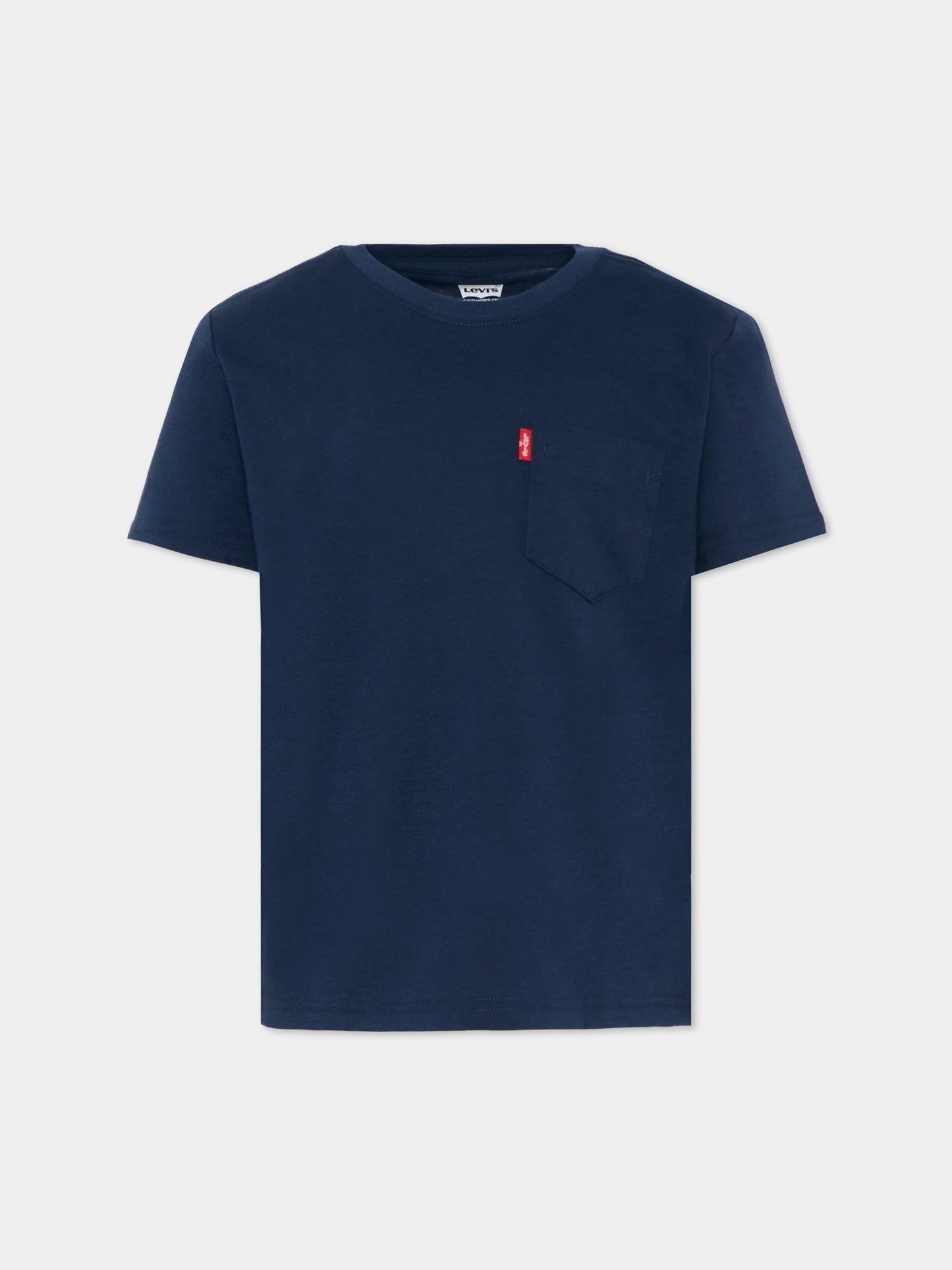 T-shirt blu per bambini con taschino,Levi's Kids,9EM359 C8D