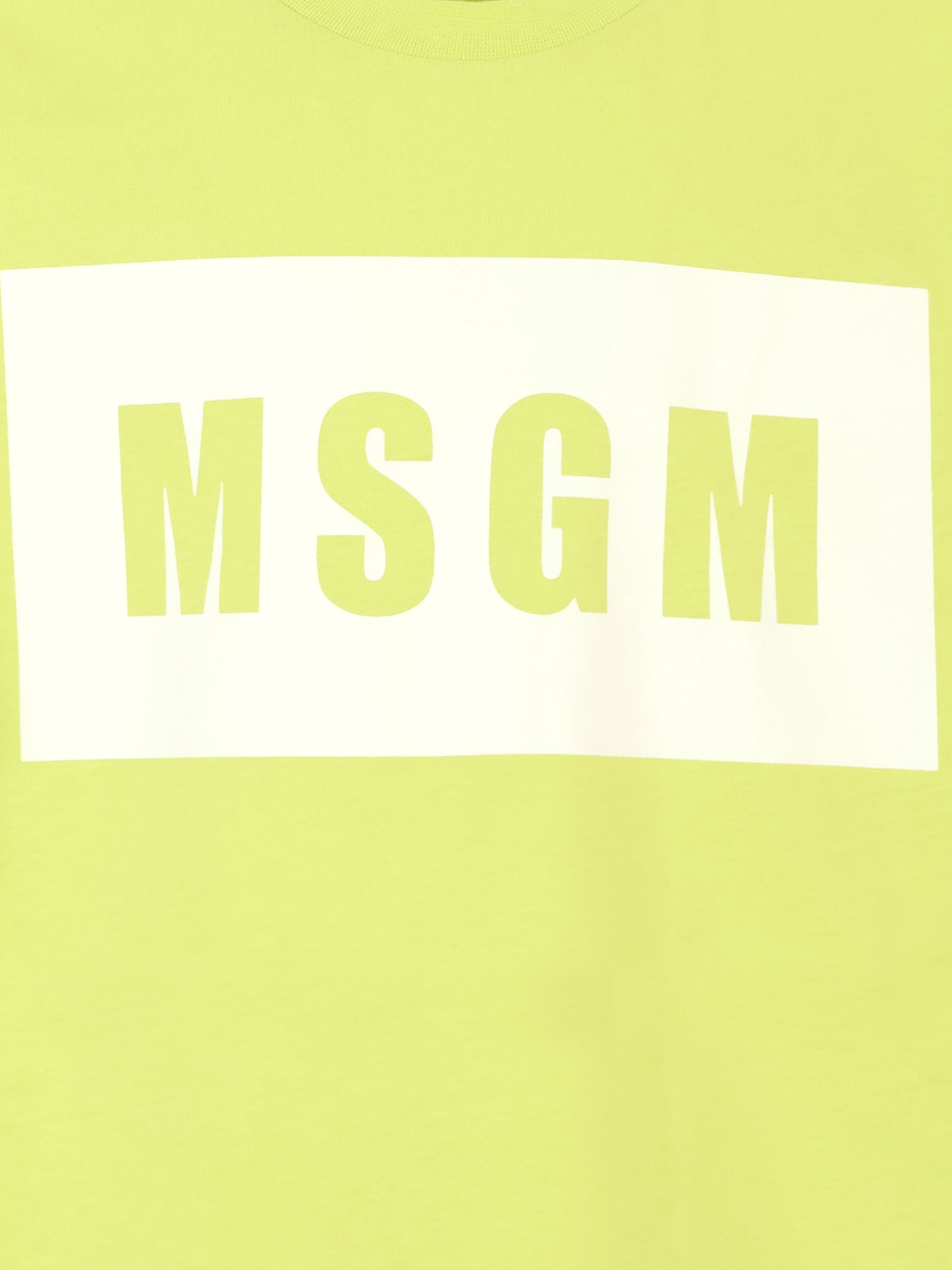 T-shirt gialla per bambini con logo,Msgm Kids,MS029317 086