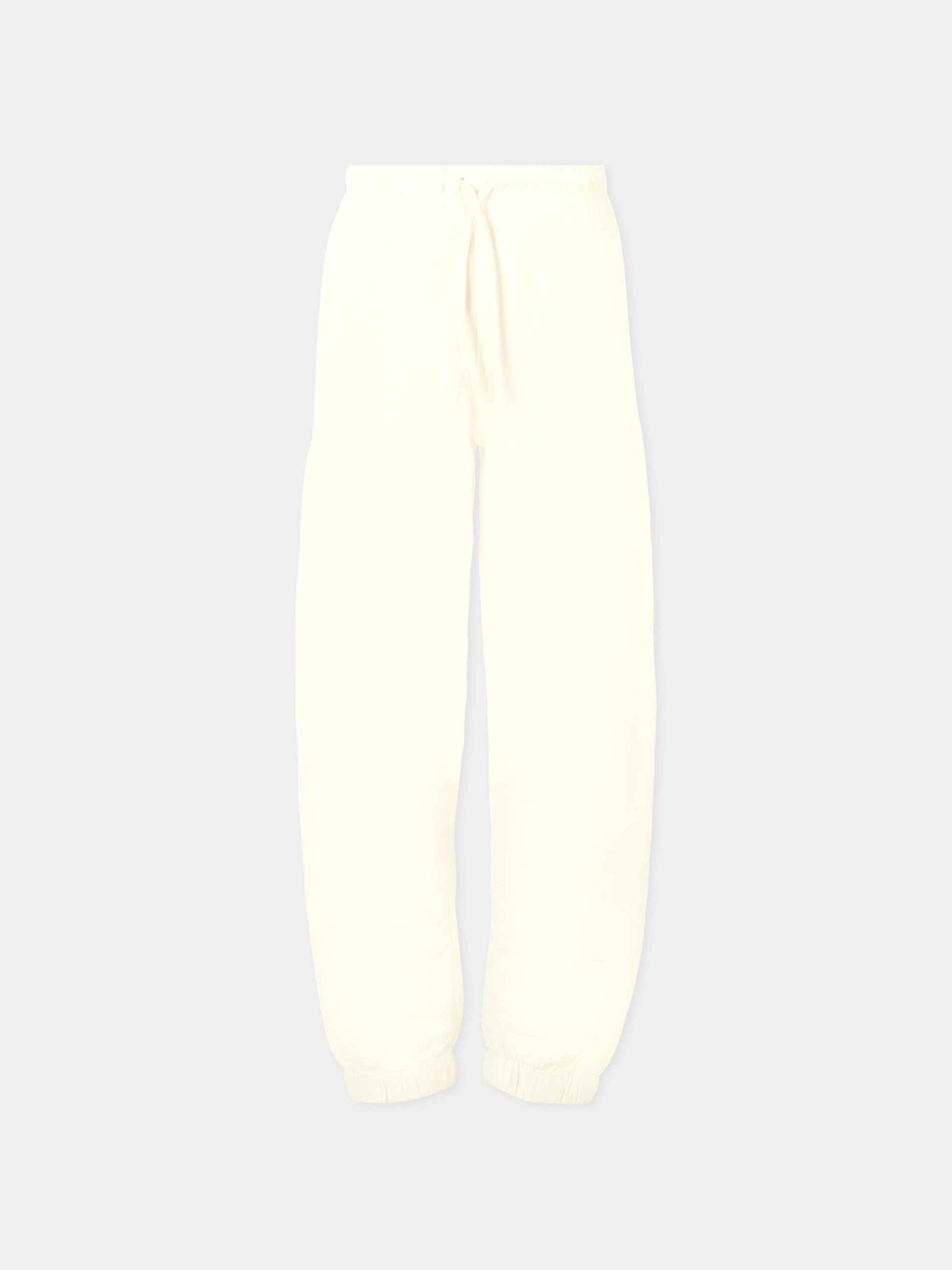 Pantaloni avorio per bambini con patch,Msgm Kids,F3MSJUFP178 013