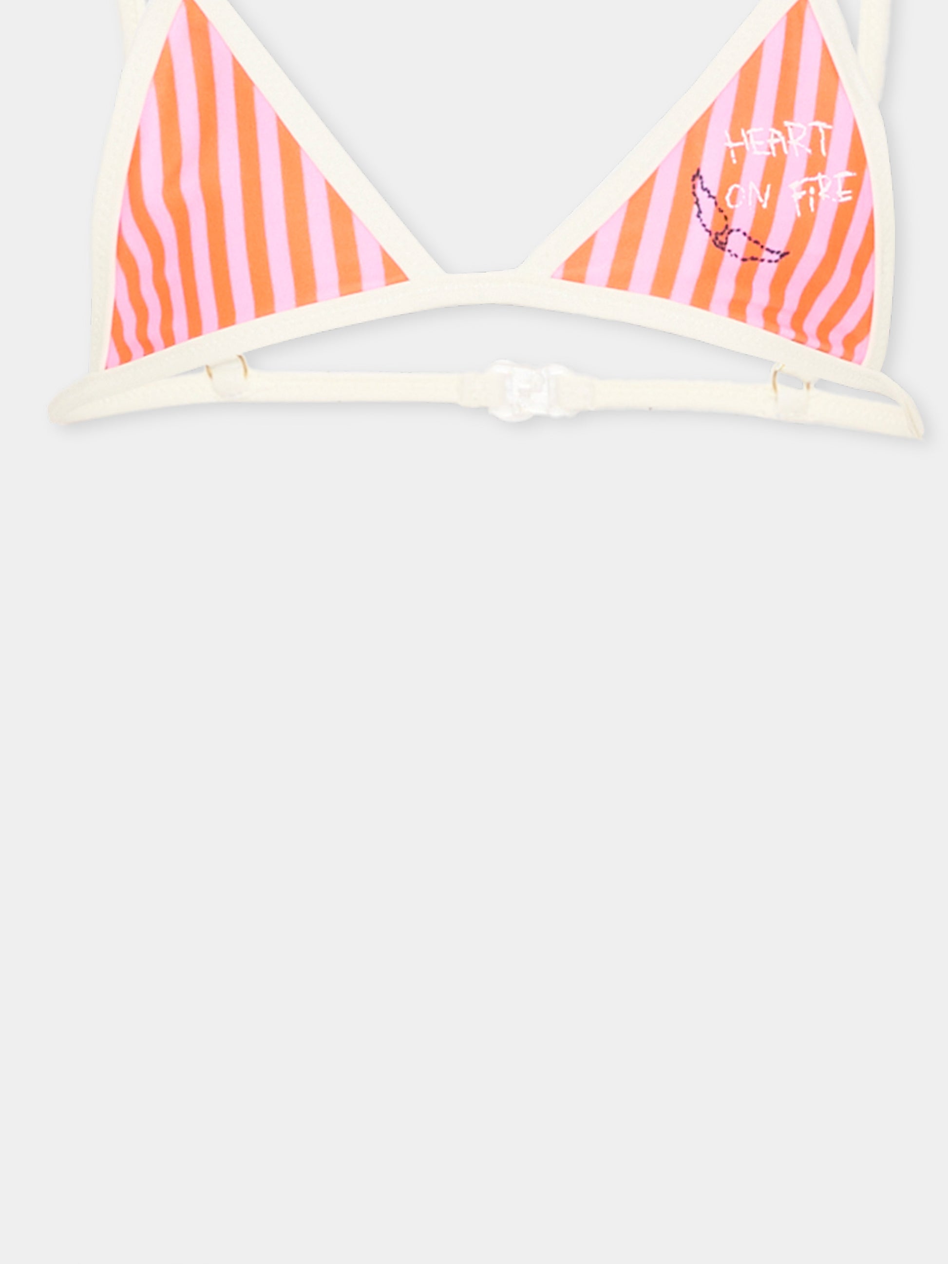 Slip e bikini arancione per bambina a righe,Zadig & Voltaire Kids,X60581 S04