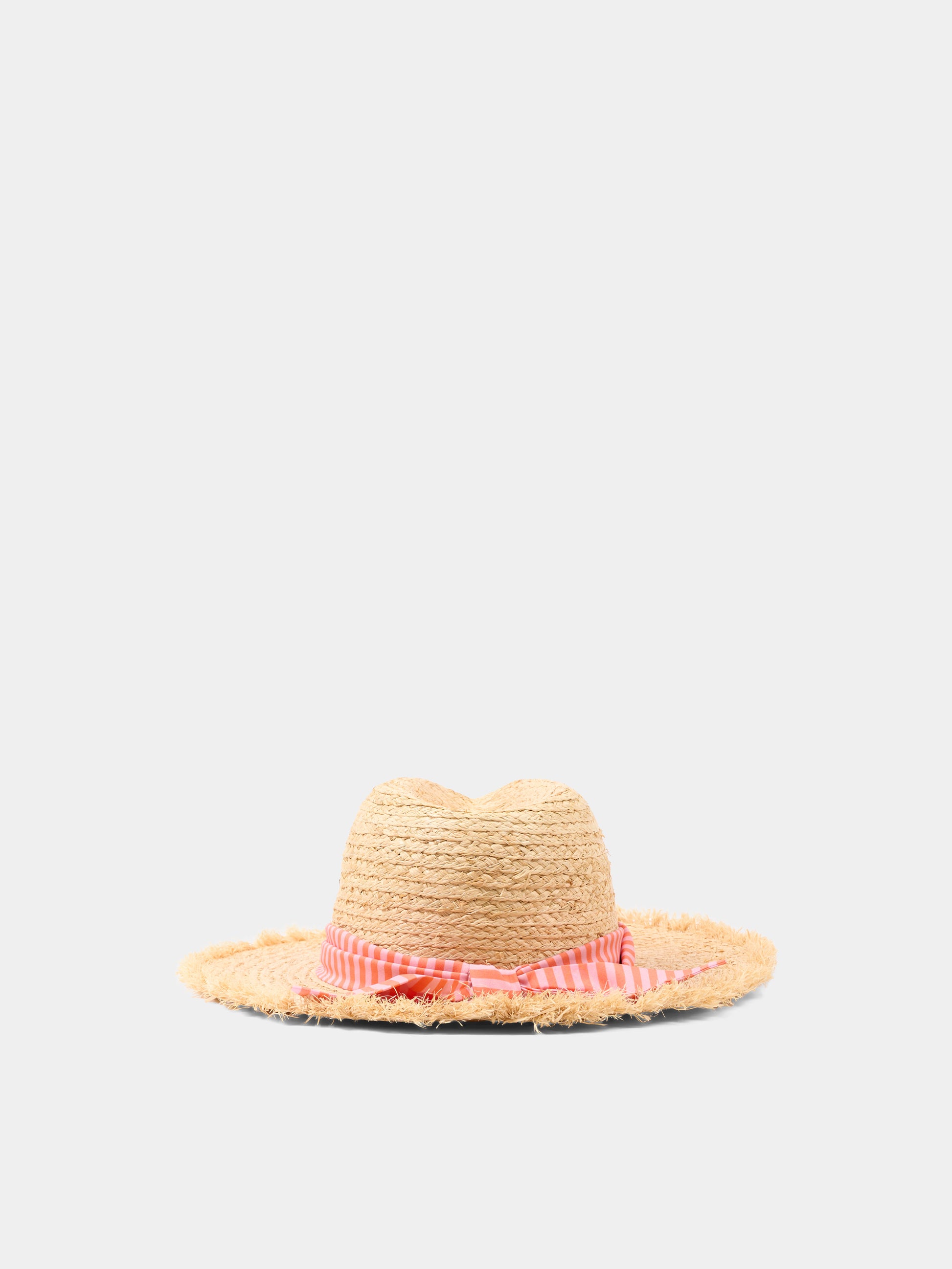 Cappello di paglia beige per bambina,Zadig & Voltaire Kids,X60613 182