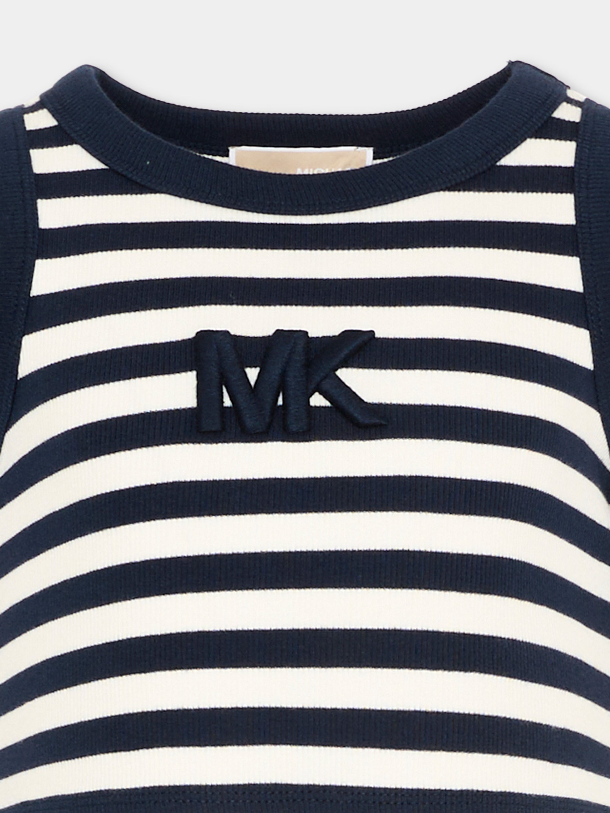 Top multicolor per bambina a righe,Michael Kors,R30609 849