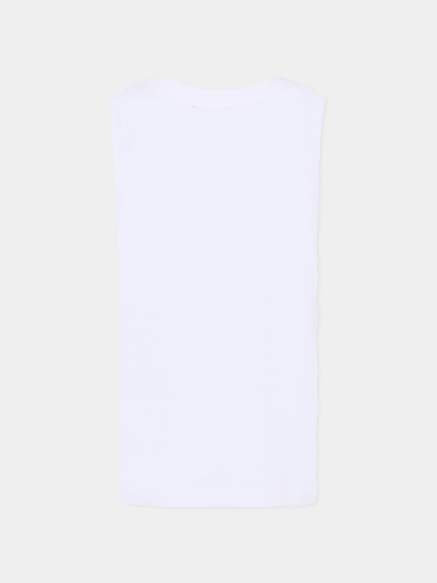 Canotta bianca per bambini con logo,Diesel,J02741 00YI9 K100