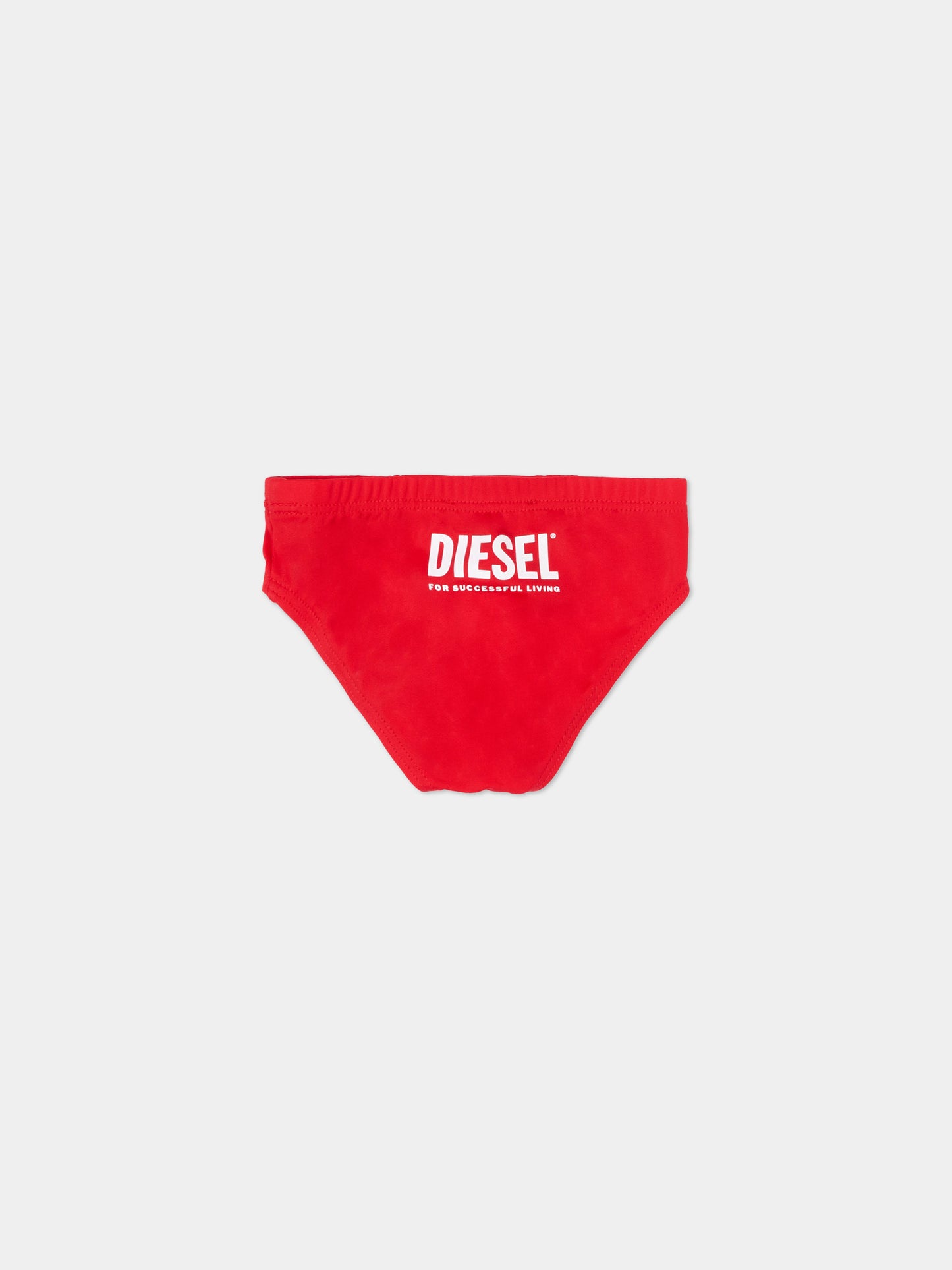 Slip mare rosso per neonato con logo,Diesel,K00782 KYAG8 K405