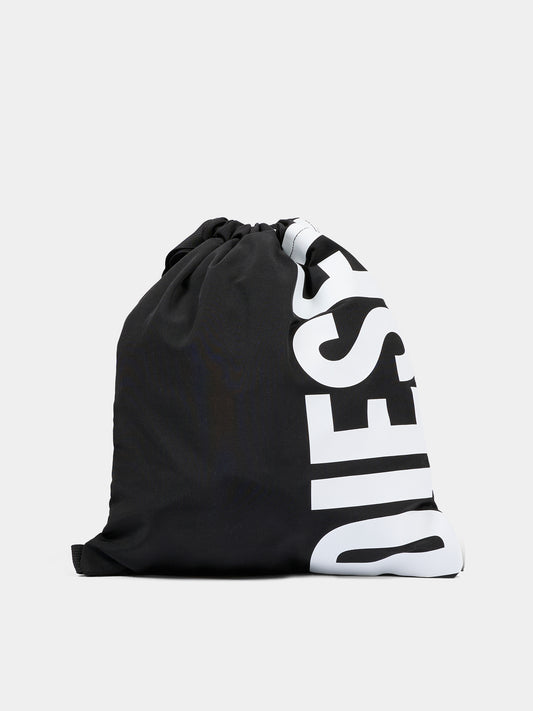 Zaino nero per bambini con logo,Diesel,J02763 KXBTJ K900