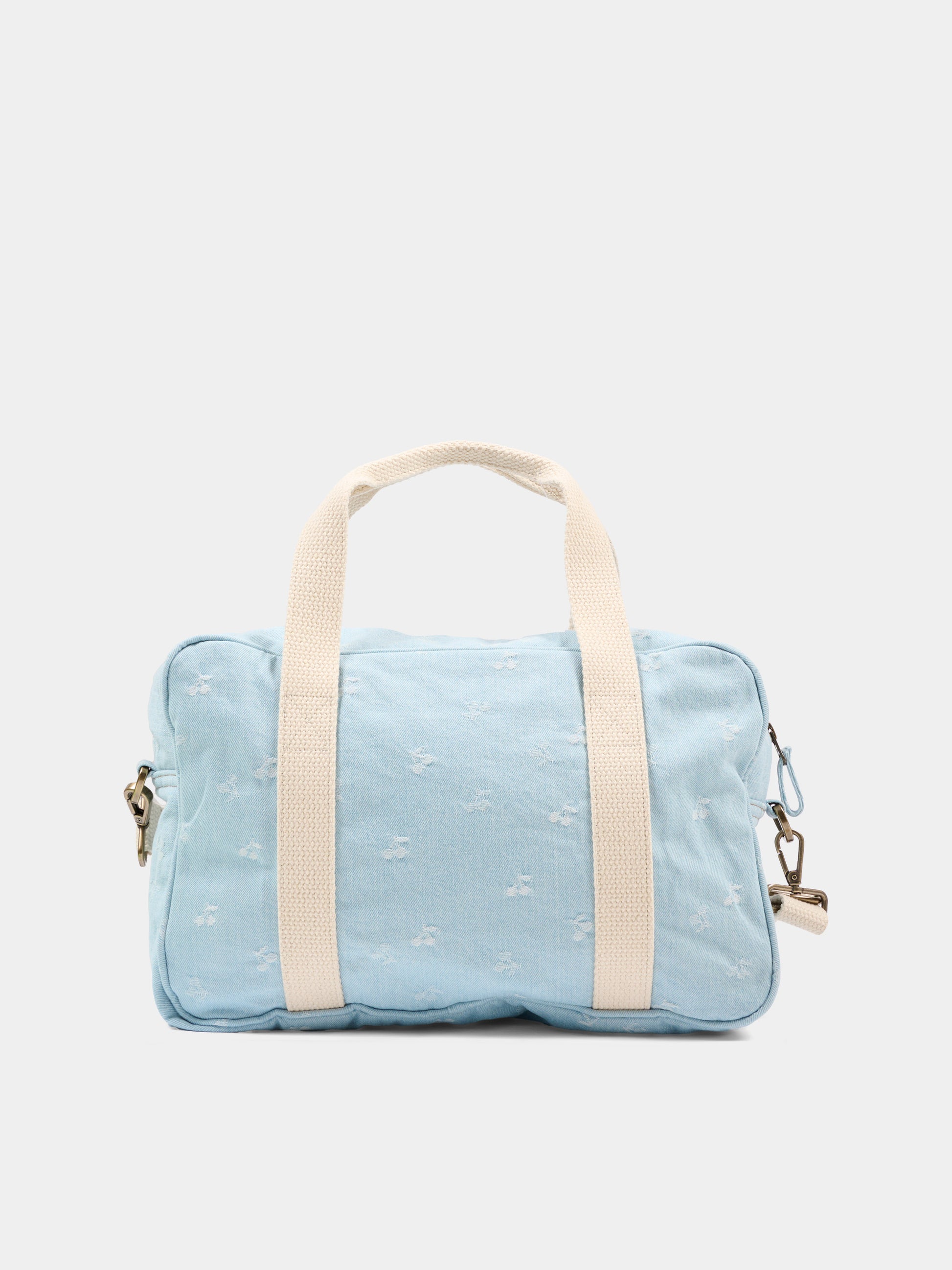 Borsa celeste per bambina con ciliegie,Bonpoint,S06GBAW00011 610