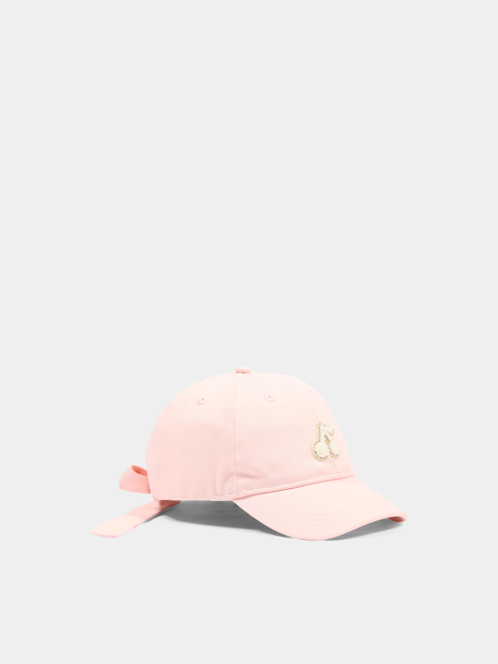 Cappello con visiera rosa con ciliegie per bambina,Bonpoint,S06GACW00003 025