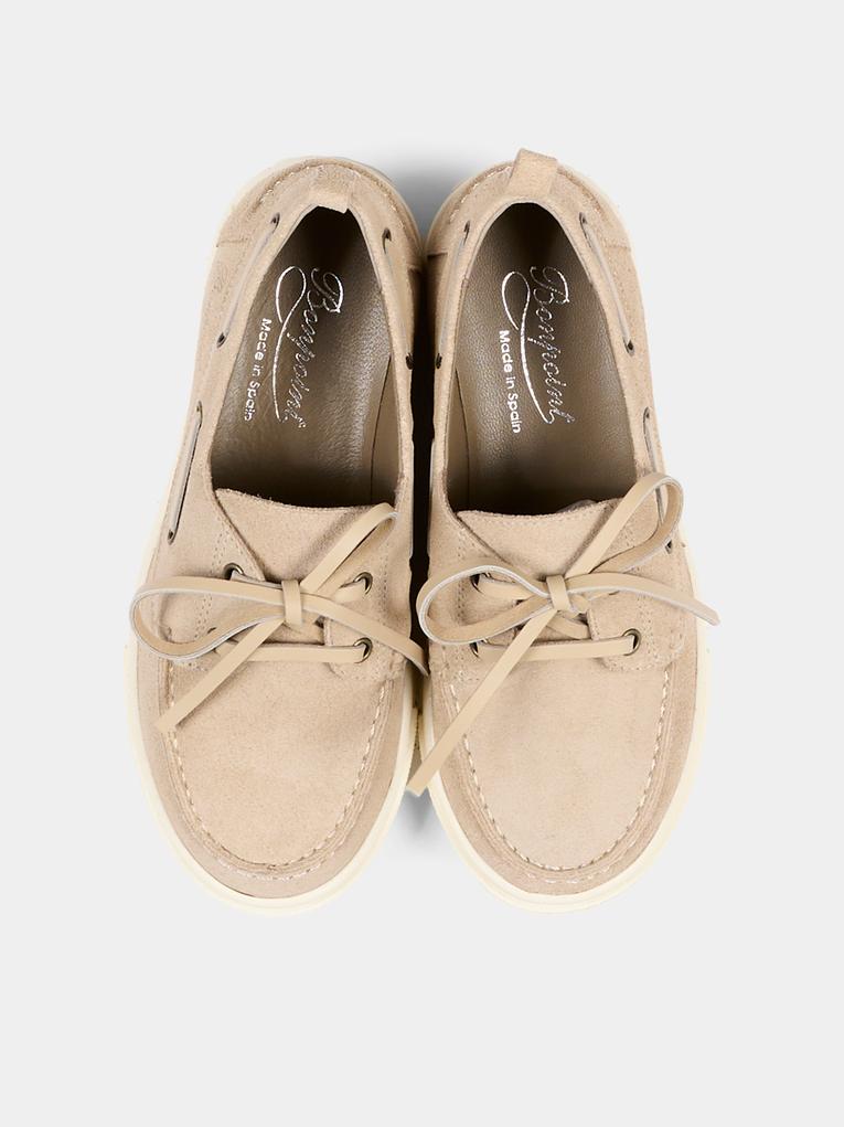 Mocassini beige per bambino con logo,Bonpoint,S06BSOL00002 060