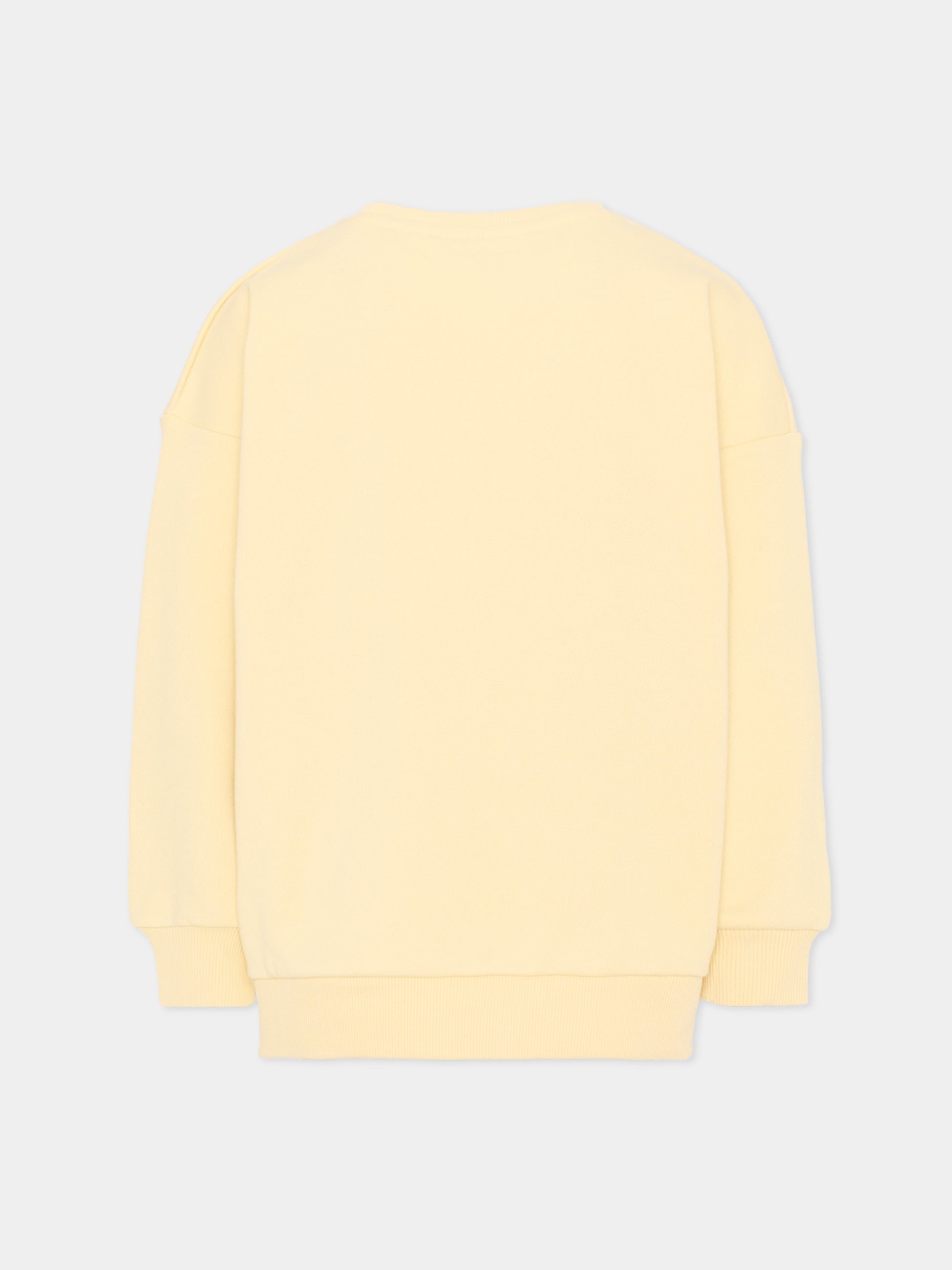 Felpa avorio per bambina con ricamo,Konges Sløjd,KS104940 SEA MIST