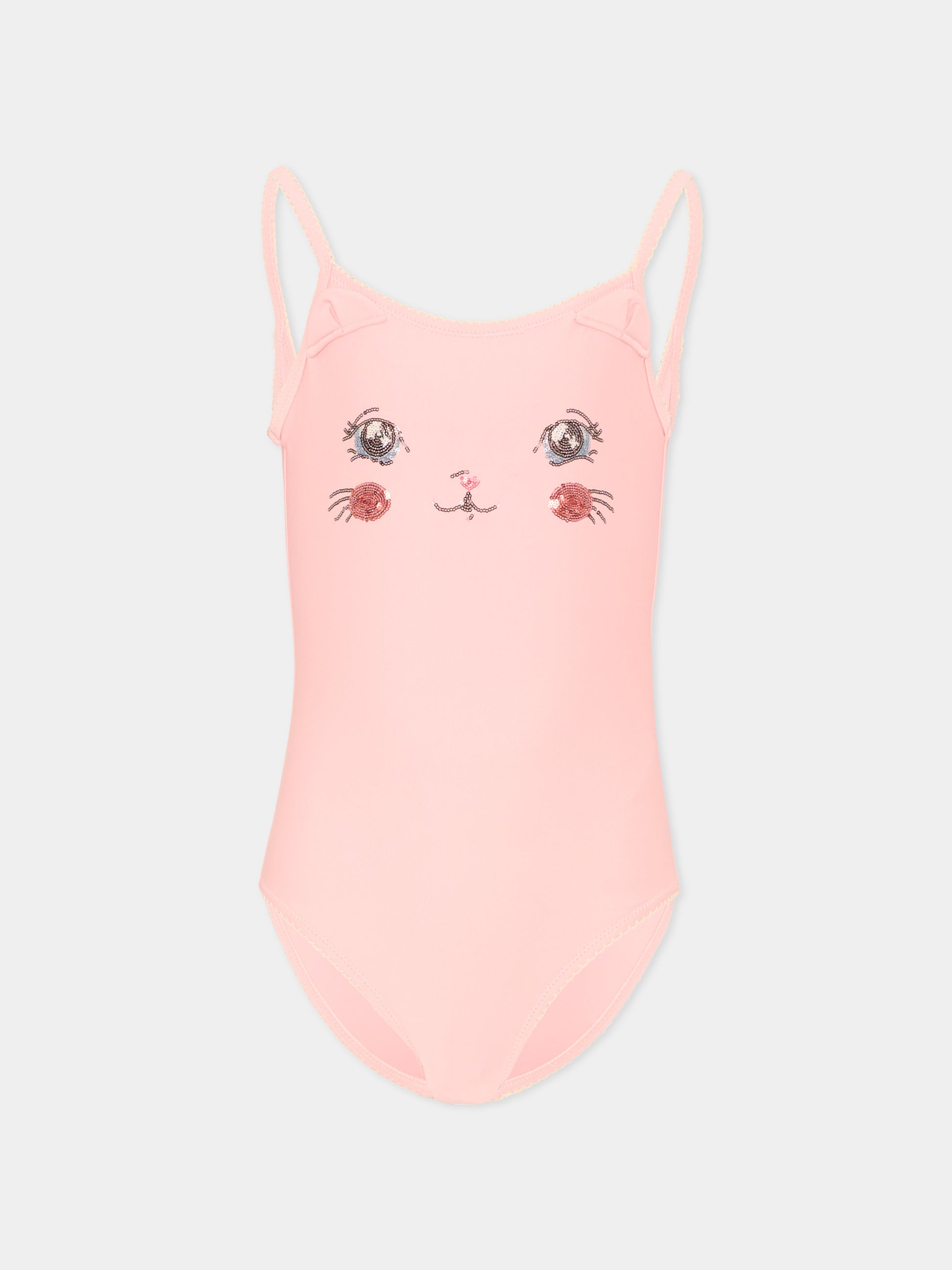 Costume rosa Kitty per bambina con paillettes,Konges Sløjd,KS104922 POWDER PINK