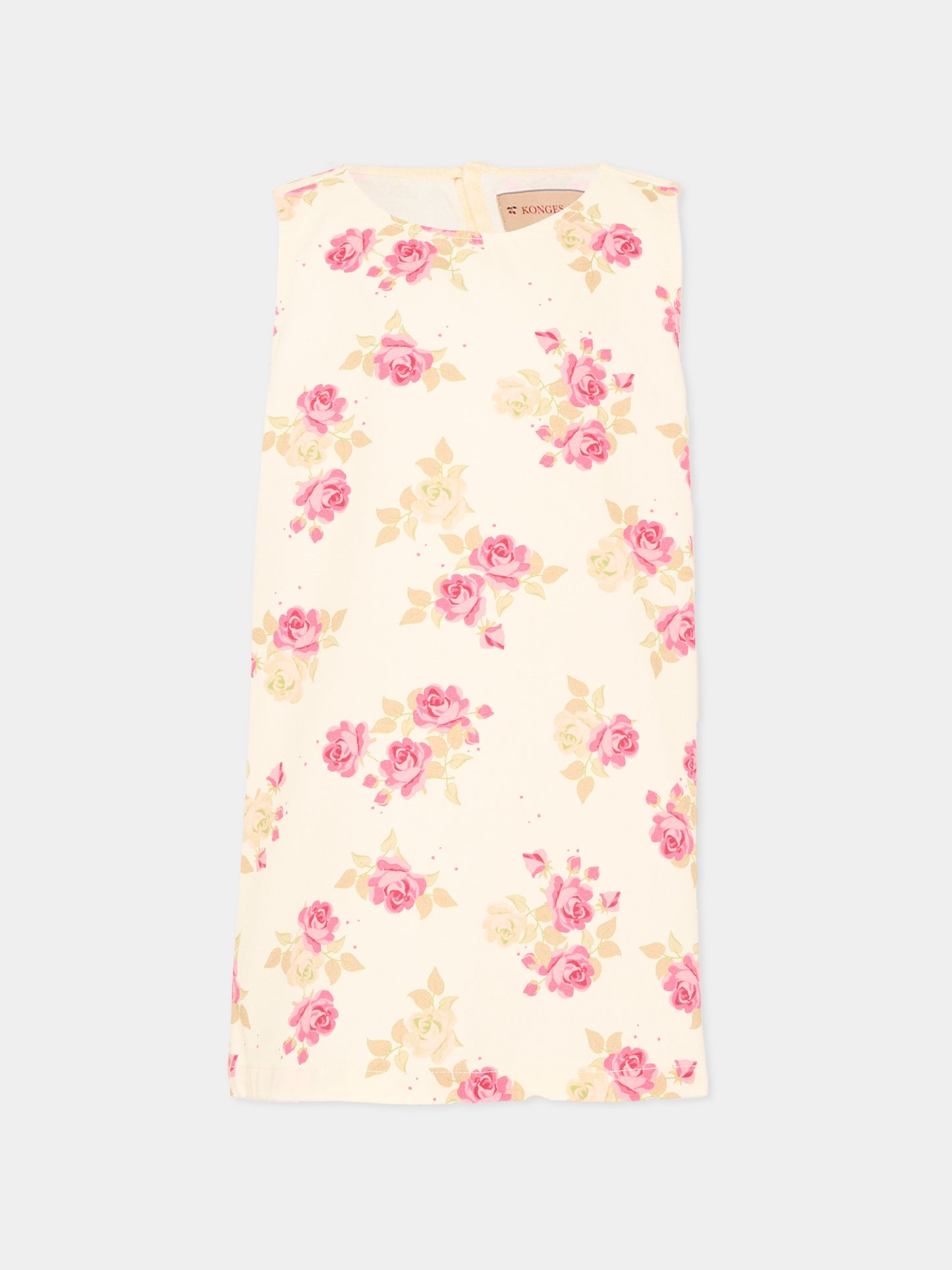 Vestito multicolor per bambina floreale,Konges Sløjd,KS104967 MIDORI BLANC