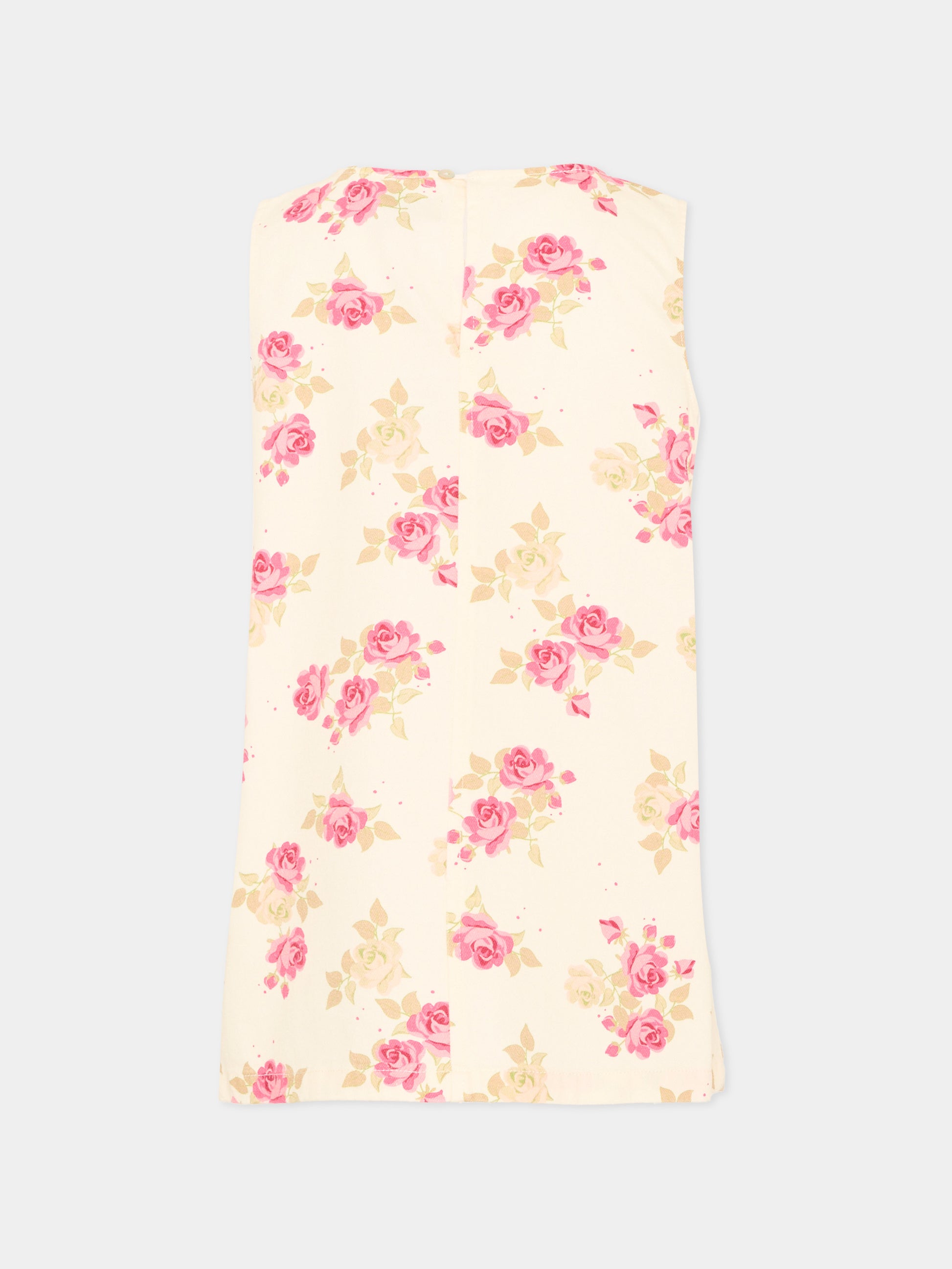 Vestito multicolor per bambina floreale,Konges Sløjd,KS104967 MIDORI BLANC