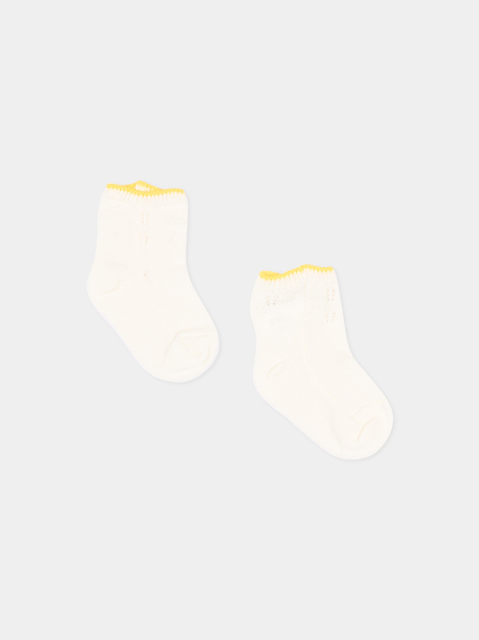 Calzini avorio per neonati con logo,Gensami,BOOT-ZIGRAY-CO OFF WHITE