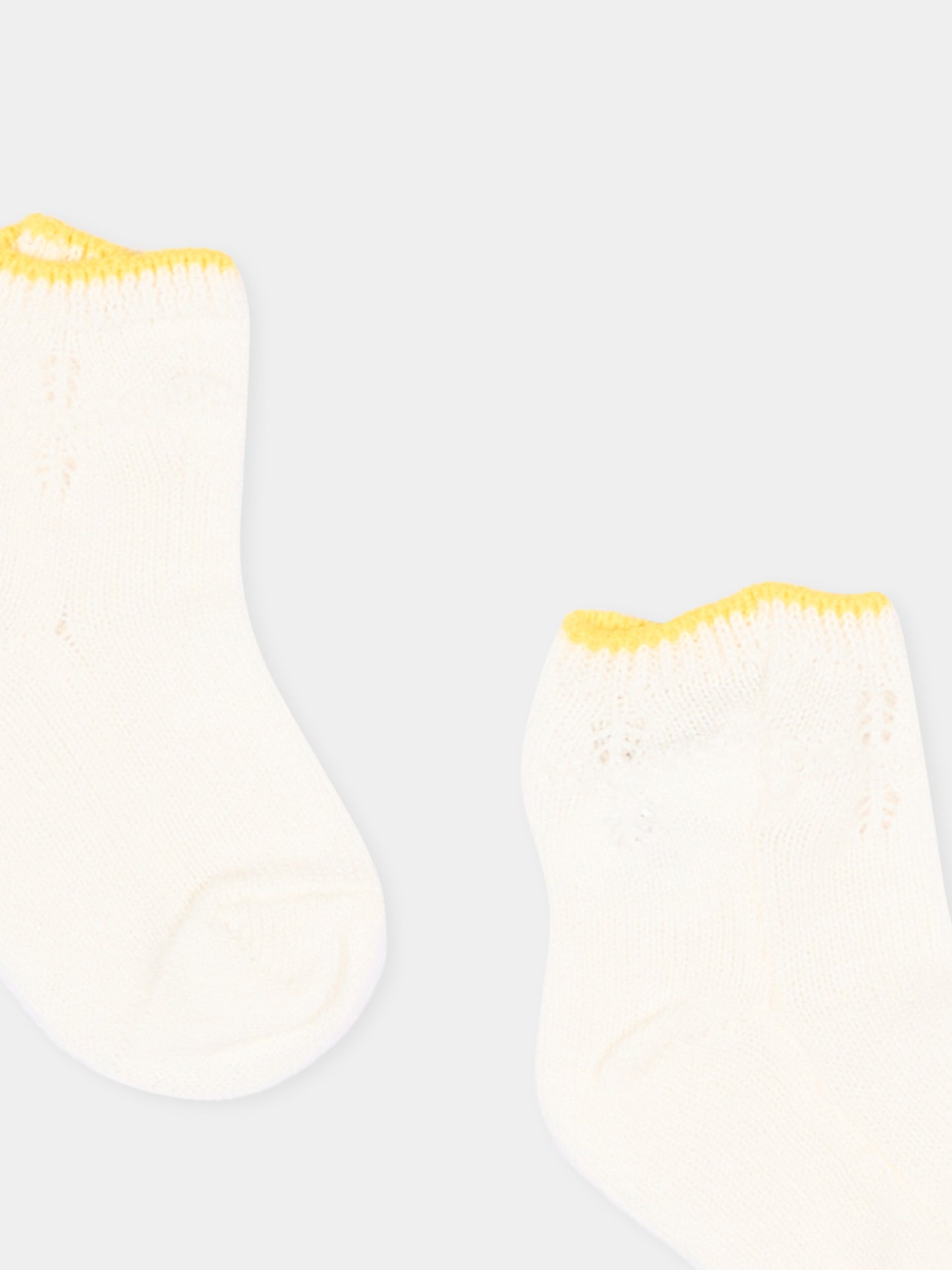 Calzini avorio per neonati con logo,Gensami,BOOT-ZIGRAY-CO OFF WHITE