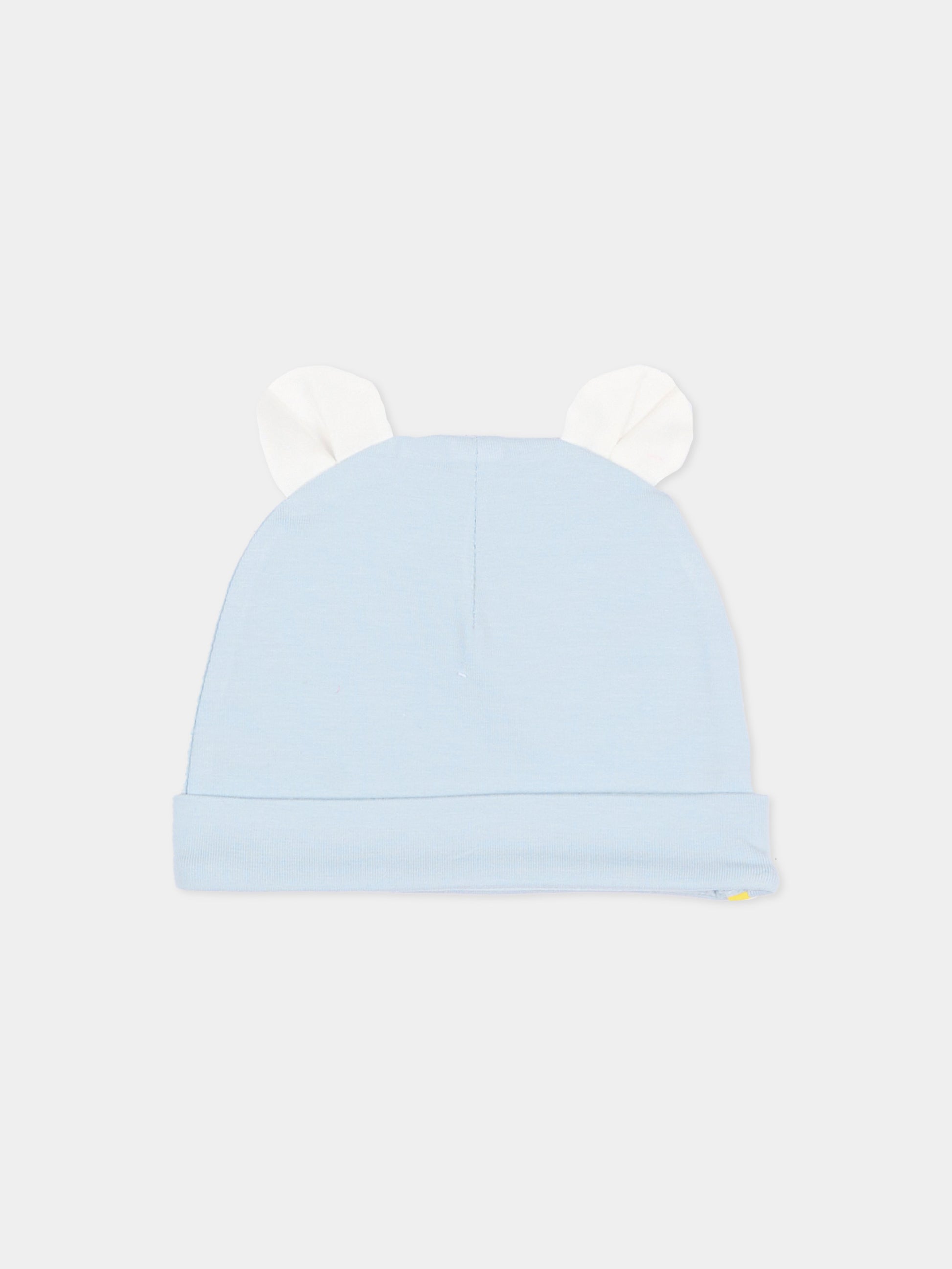 Cappello celeste per neonato con orecchie,Gensami,LIGHTHAT-ALP-J LIGHT BLUE