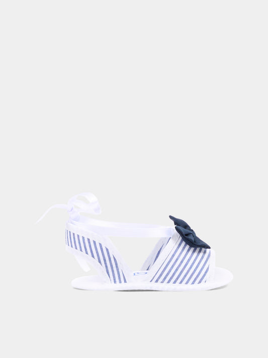 Sandali blu per neonata con fiocco,Nanán,E26511BL