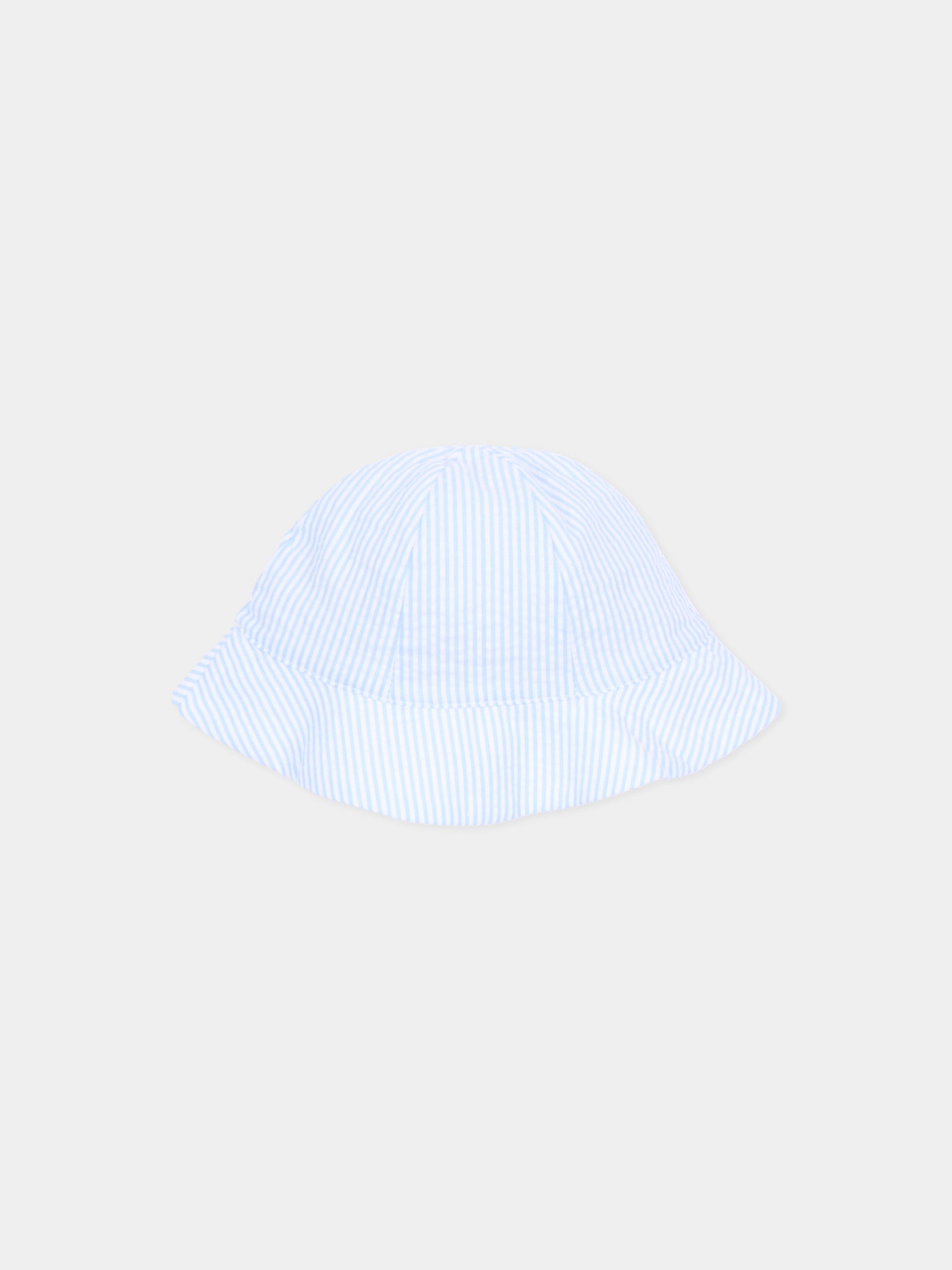 Cloche azzurra a righe per neonato,Nanán,E26145A