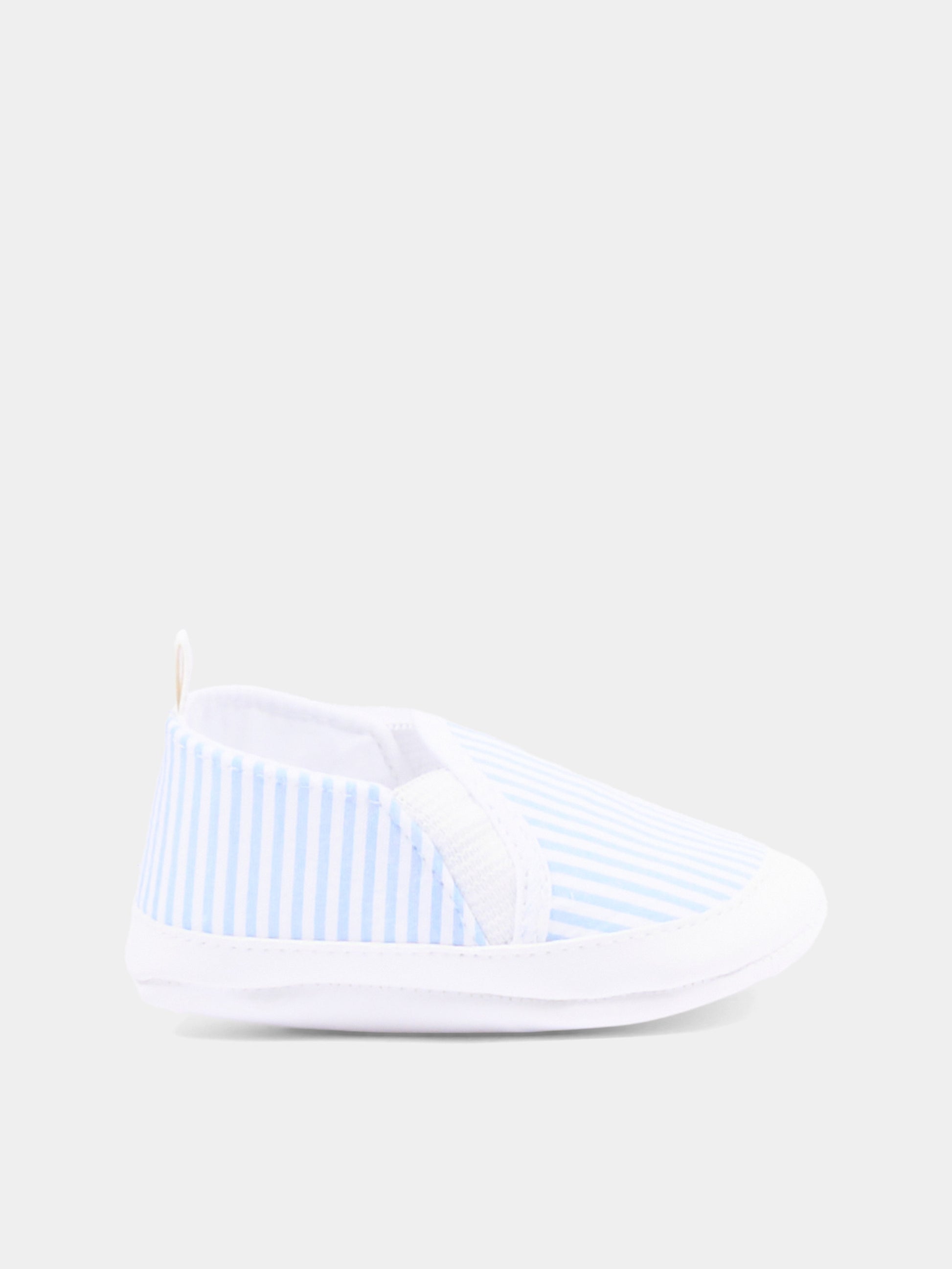 Sneakers azzurre a righe per neonato,Nanán,E26144A