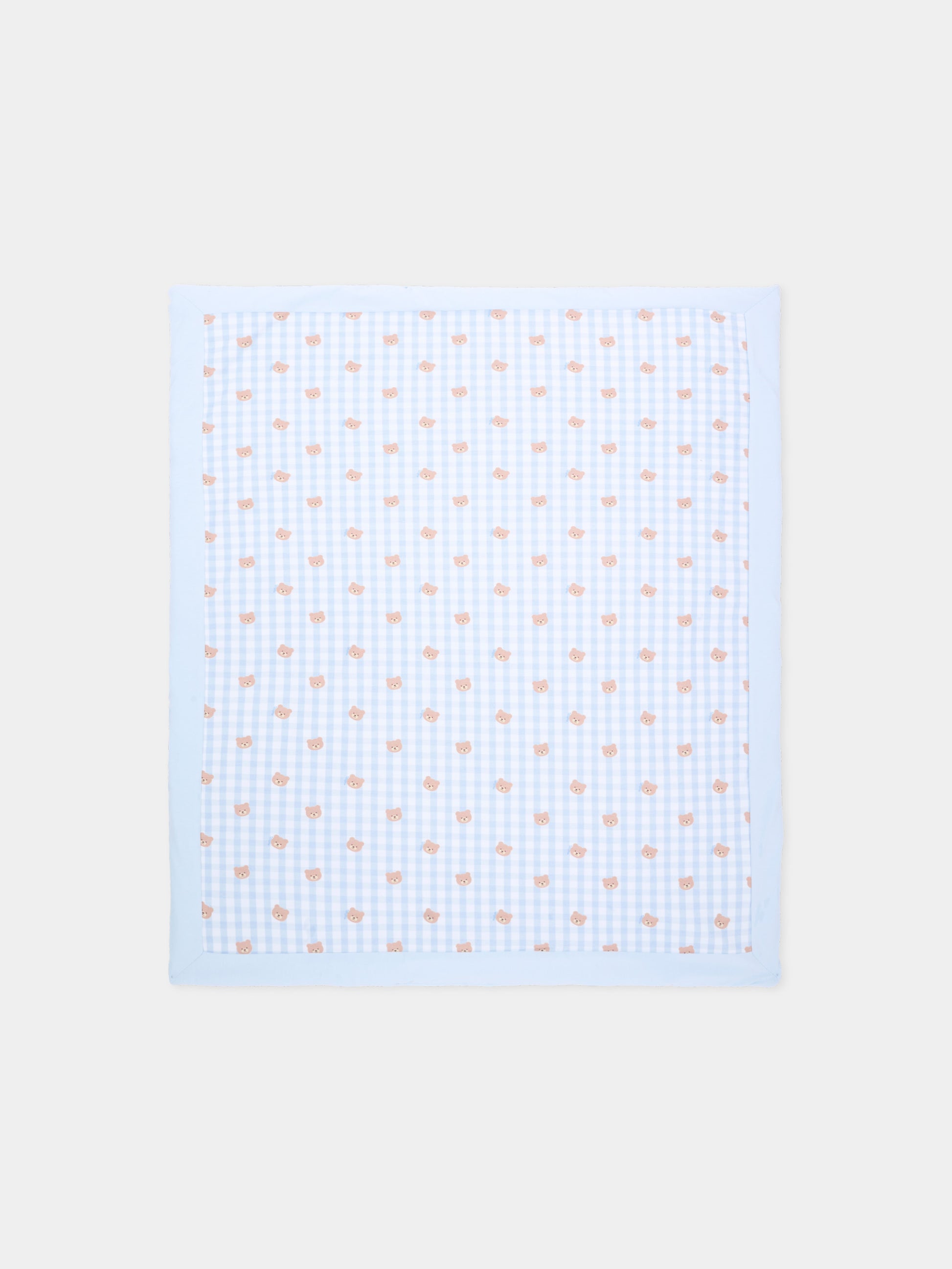 Coperta azzurra per neonato con teddy bear,Nanán,E26022A