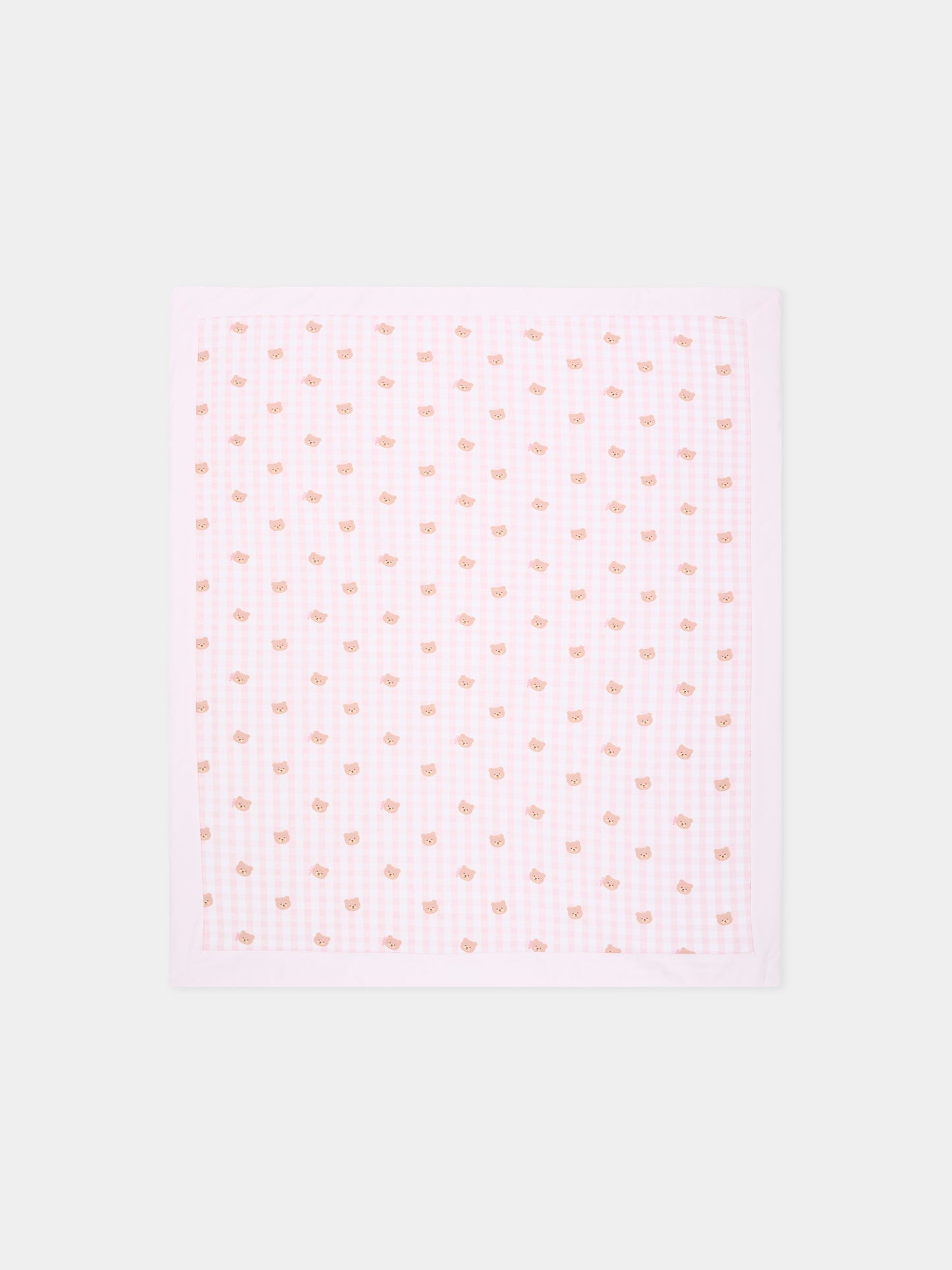 Coperta rosa per neonata con teddy bear,Nanán,E26022R
