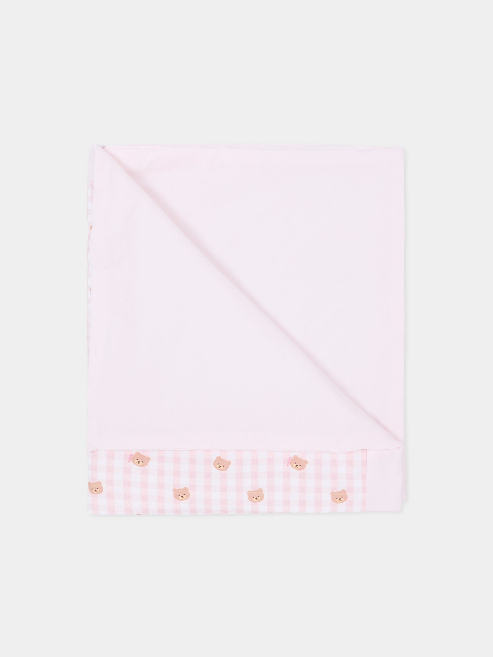Coperta rosa per neonata con teddy bear,Nanán,E26022R