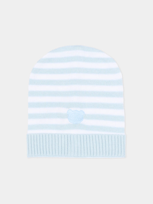 Cappello azzurro a righe per neonato,Nanán,E26006A
