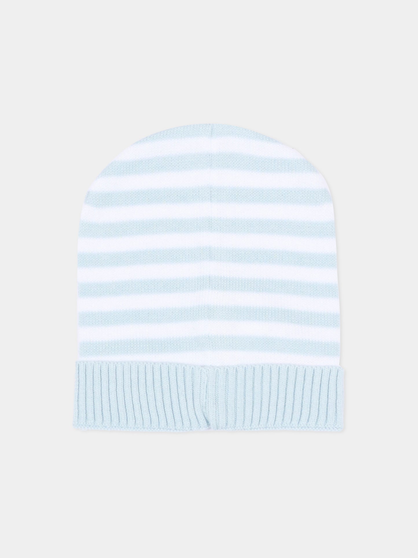 Cappello azzurro a righe per neonato,Nanán,E26006A