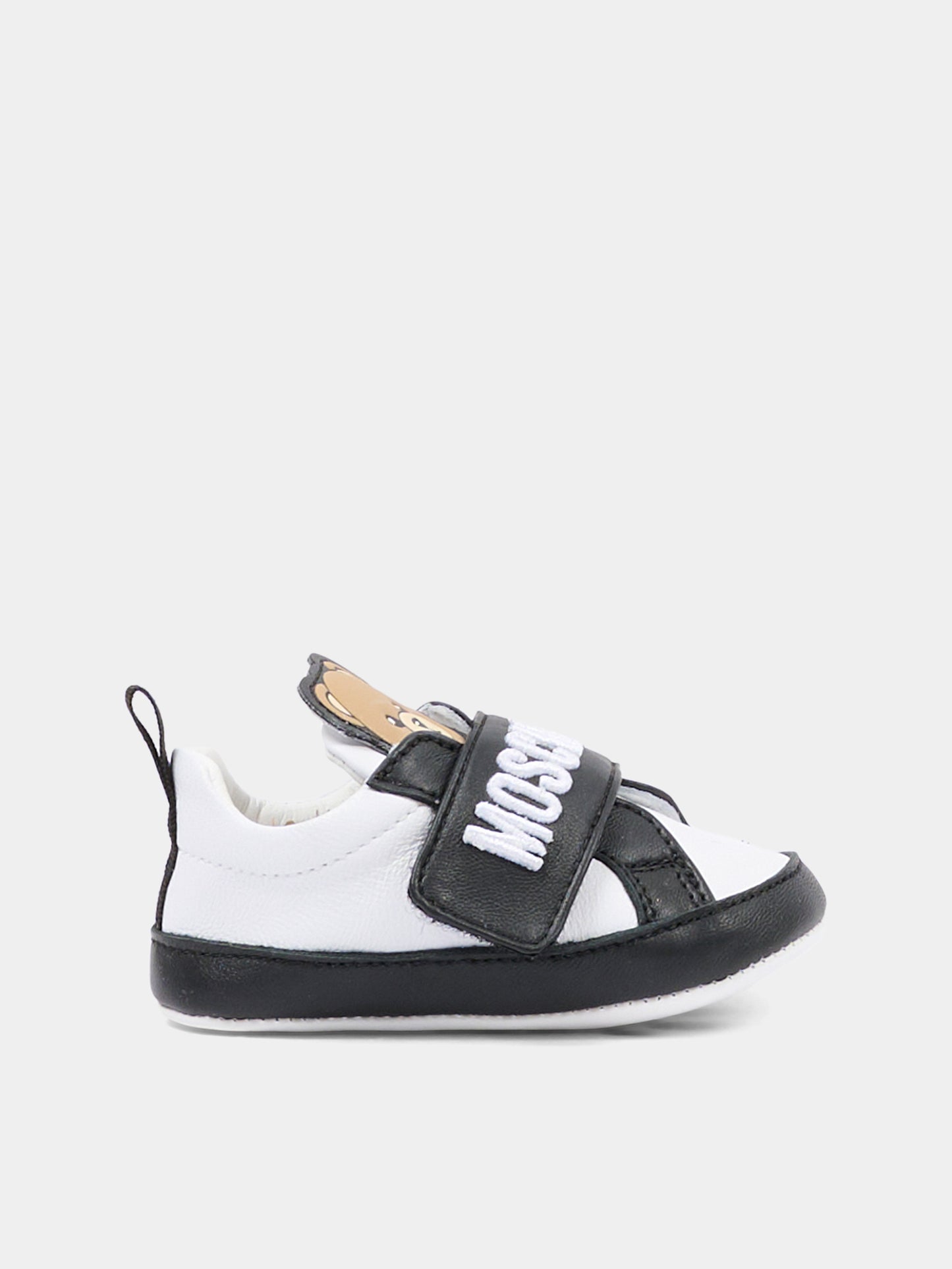 Sneakers bassa bianca per neonati con Teddy Bear,Moschino Kids,82900 - VAR3