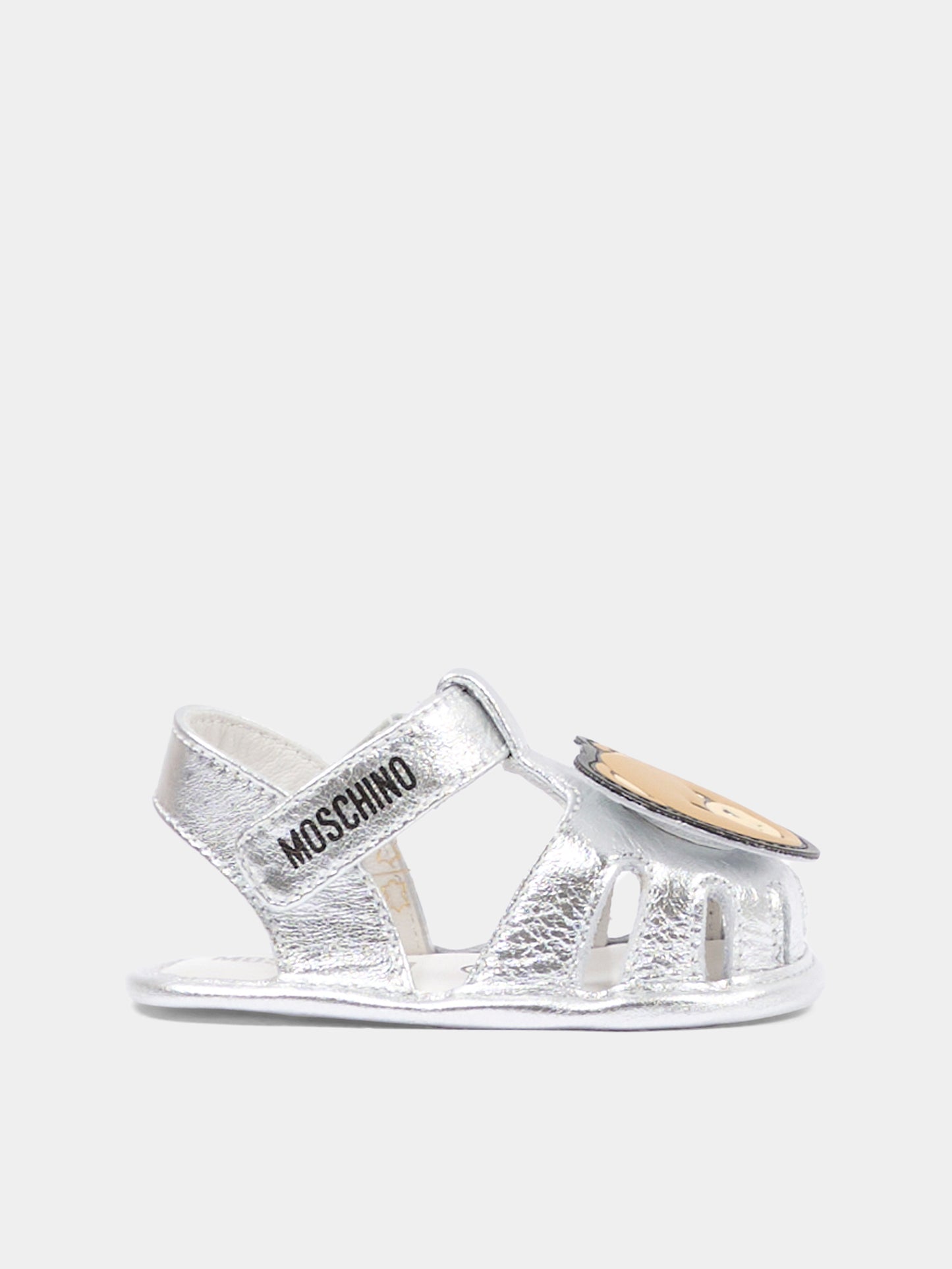 Sandalo argento per neonata con Teddy Bear,Moschino Kids,82881 - VAR4