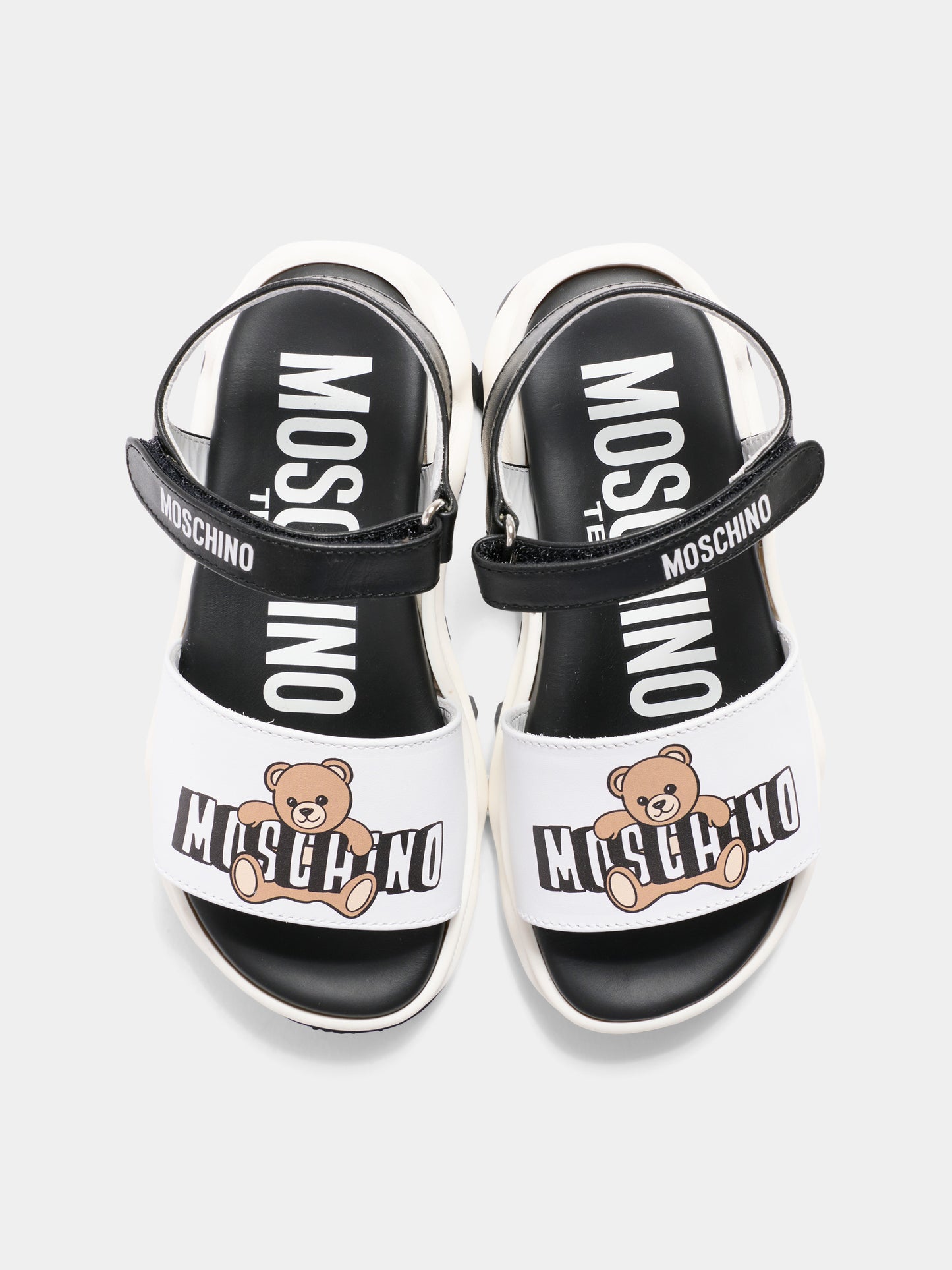 Sandali multicolor per bambini con logo,Moschino Kids,83029 - VAR1