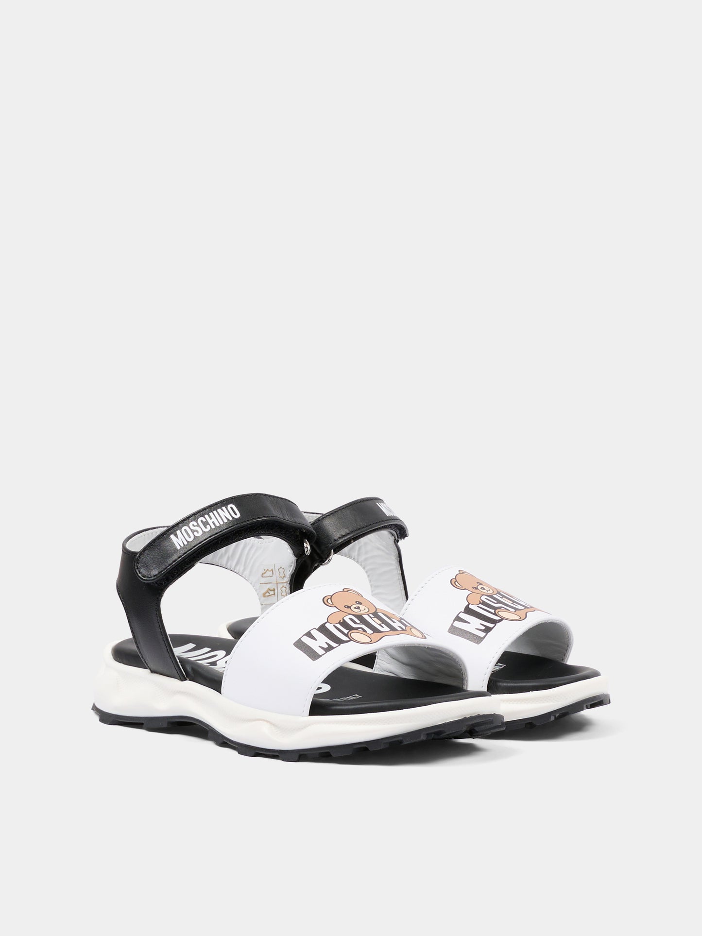 Sandali multicolor per bambini con logo,Moschino Kids,83029 - VAR1