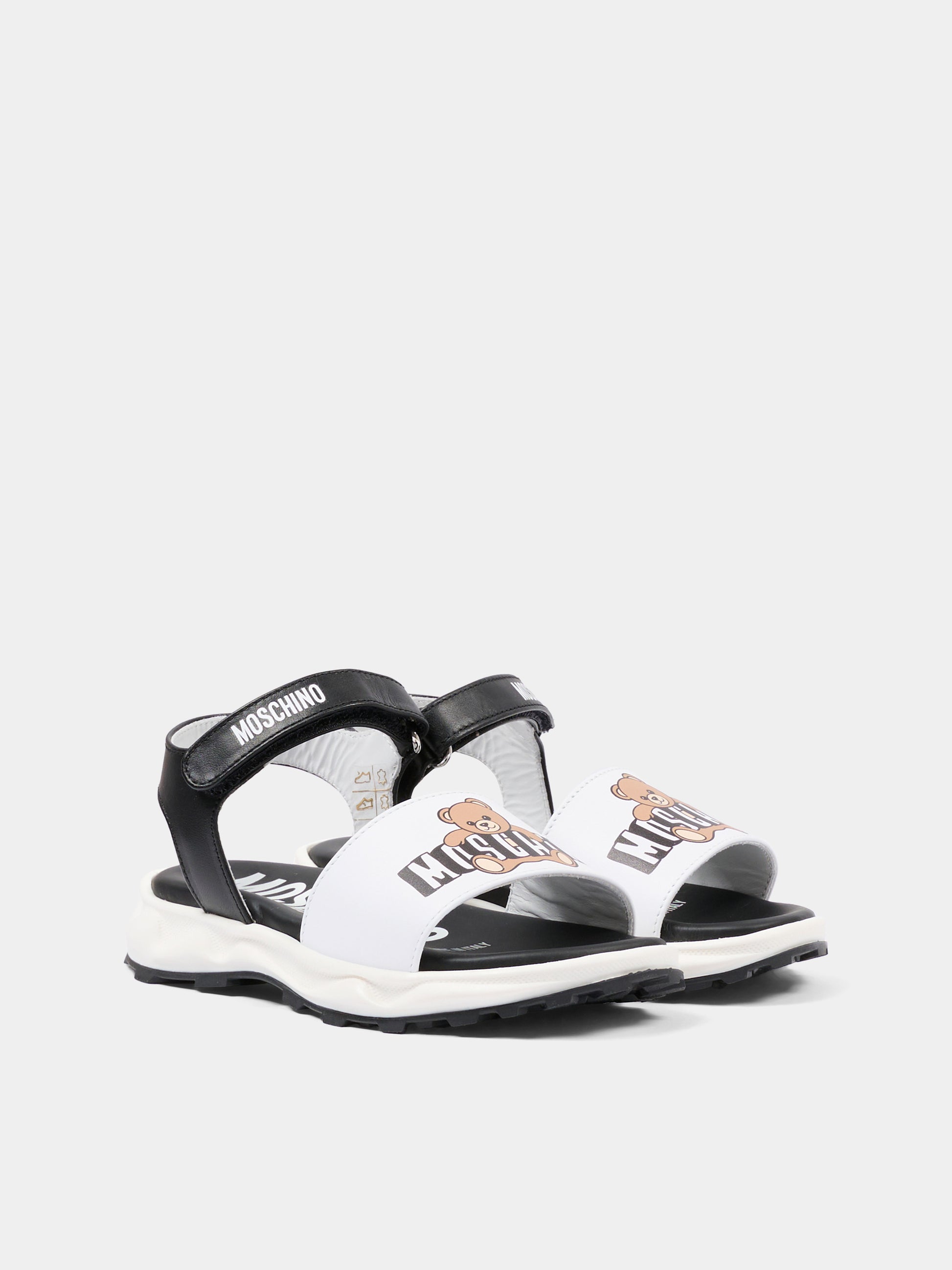 Sandali multicolor per bambini con logo,Moschino Kids,83029 - VAR1