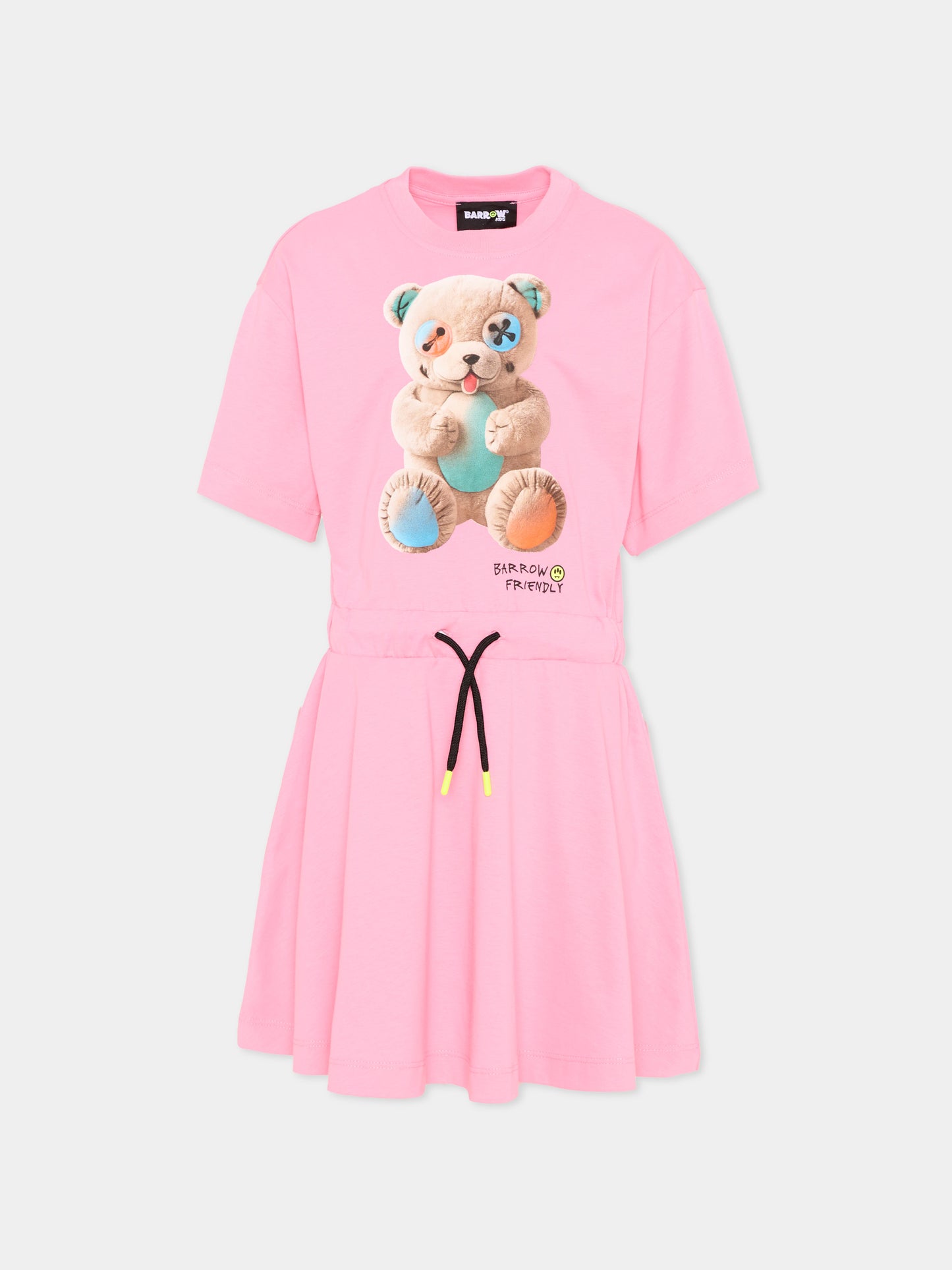 Vestito rosa per bambina con orsetto,Barrow,S6BKJGDR024 BW311