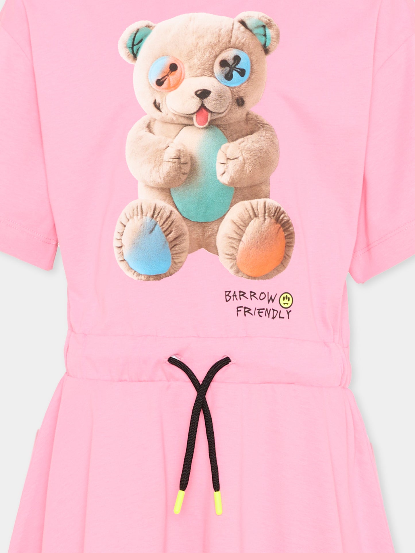 Vestito rosa per bambina con orsetto,Barrow,S6BKJGDR024 BW311