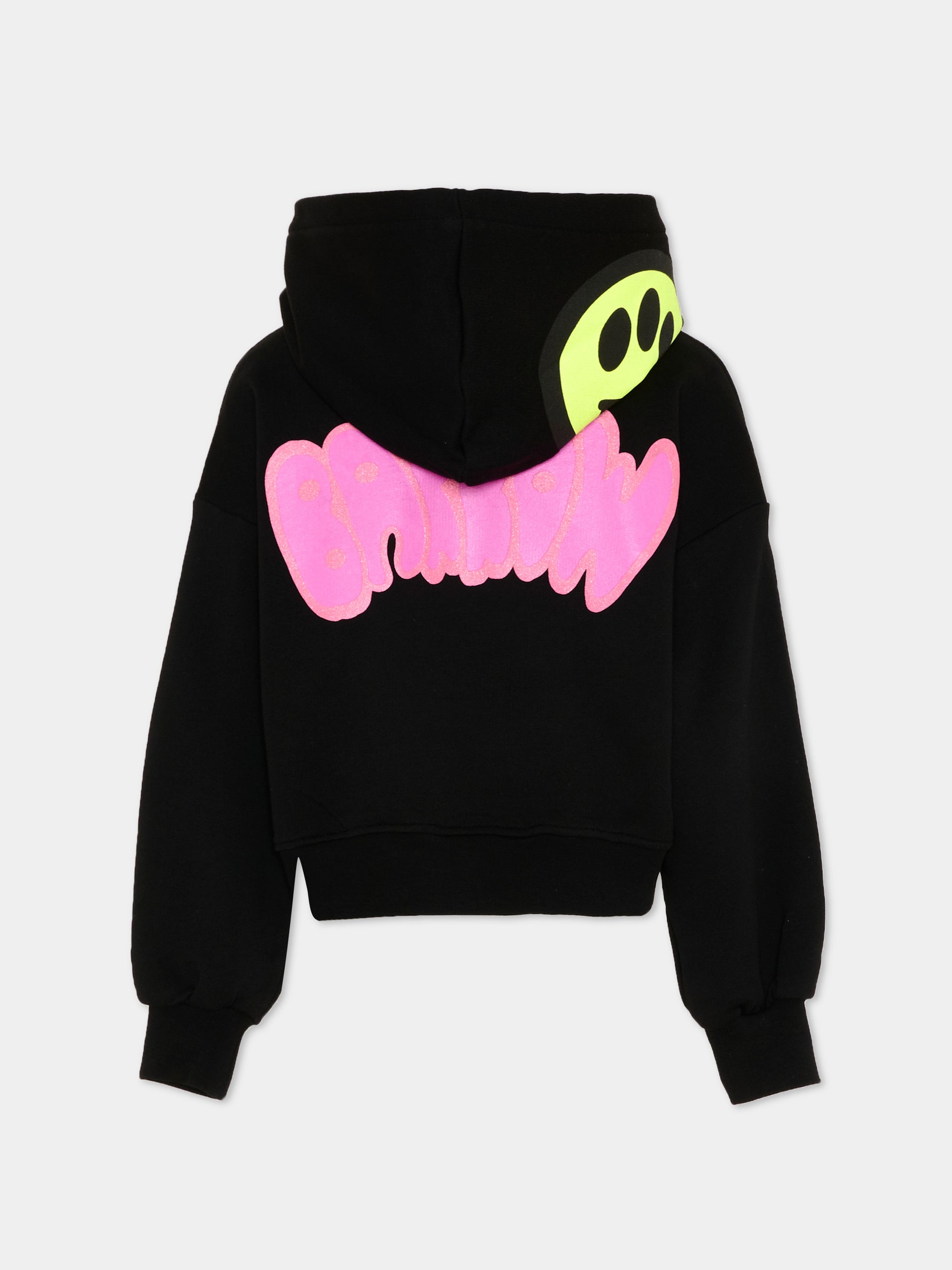 Felpa nera Barrow per bambina con logo,Barrow,S6BKJGHS004 110