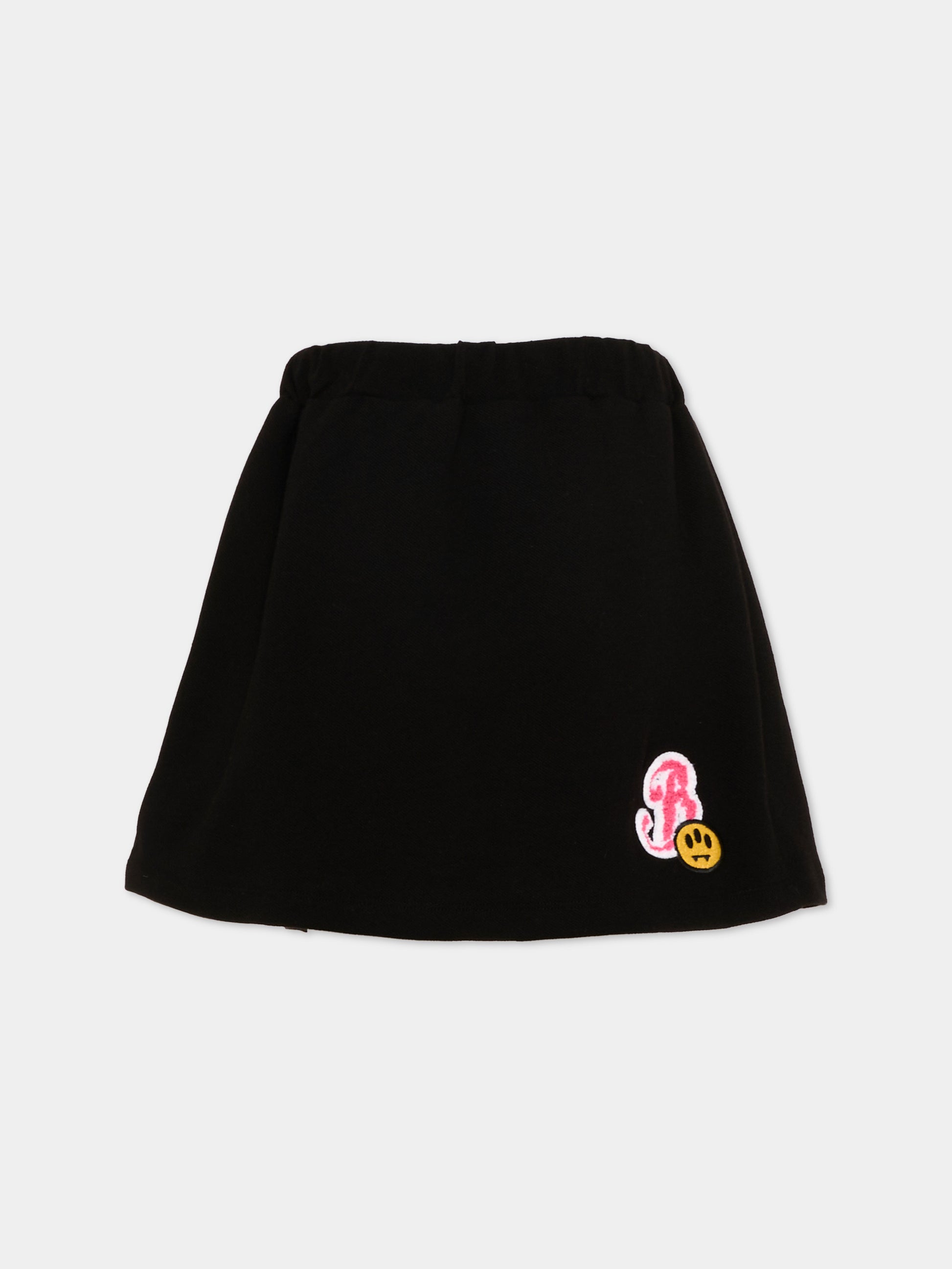 Gonna nera per bambina con logo,Barrow,S6BKJGSK152 110