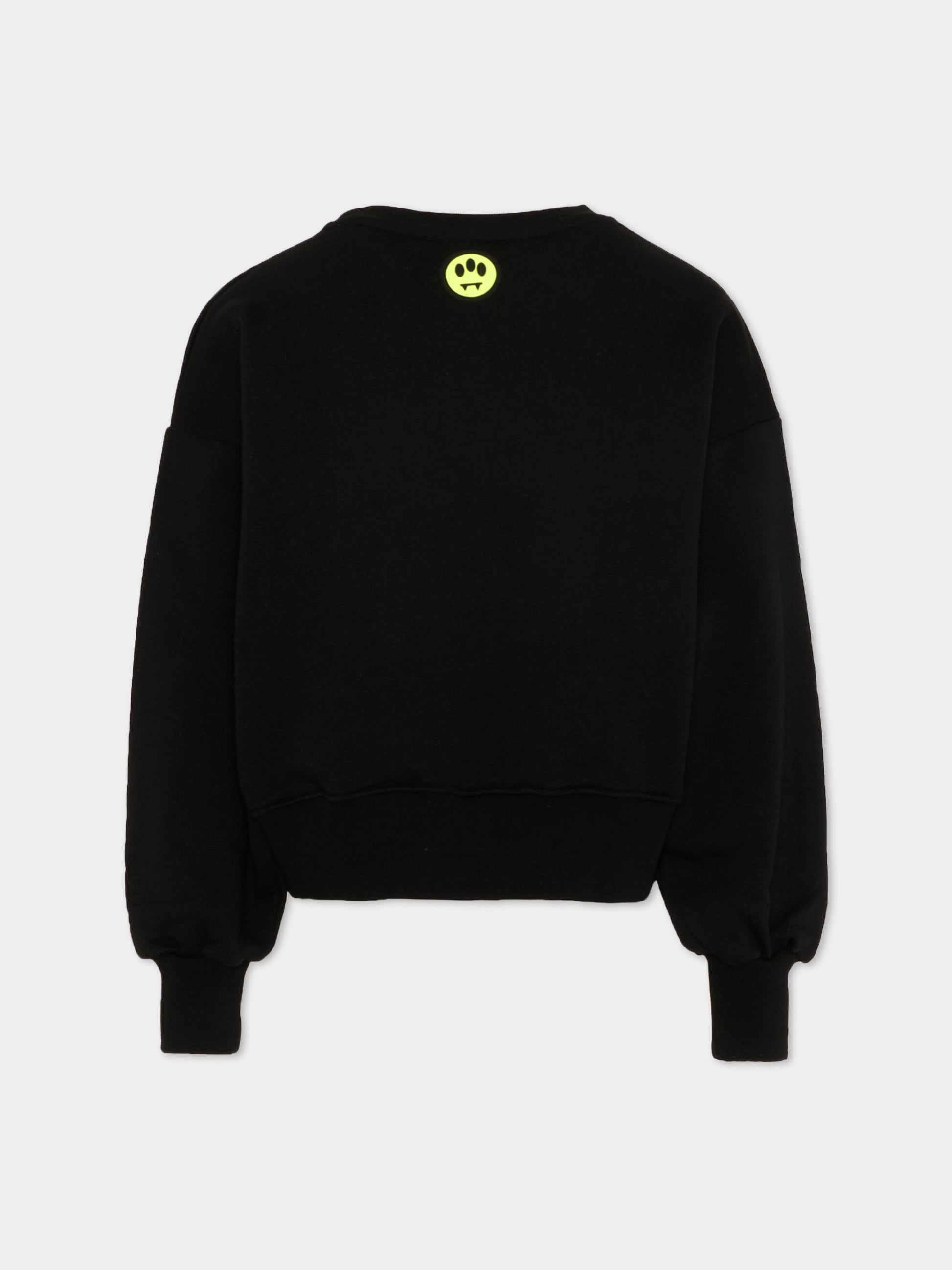 Felpa nera per bambina con orsetto,Barrow,S6BKJGSW123 110