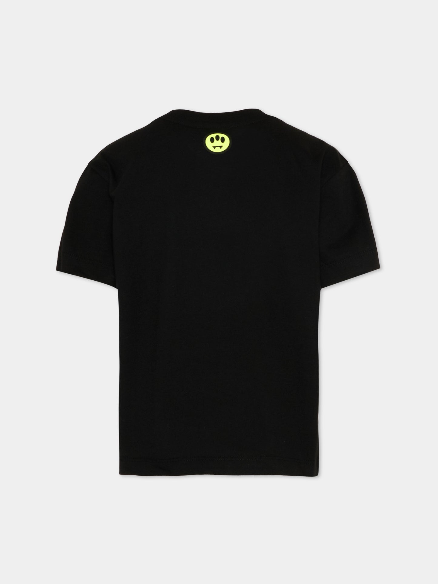 T-Shirt nera per bambina con orsetto,Barrow,S6BKJGTH177 110