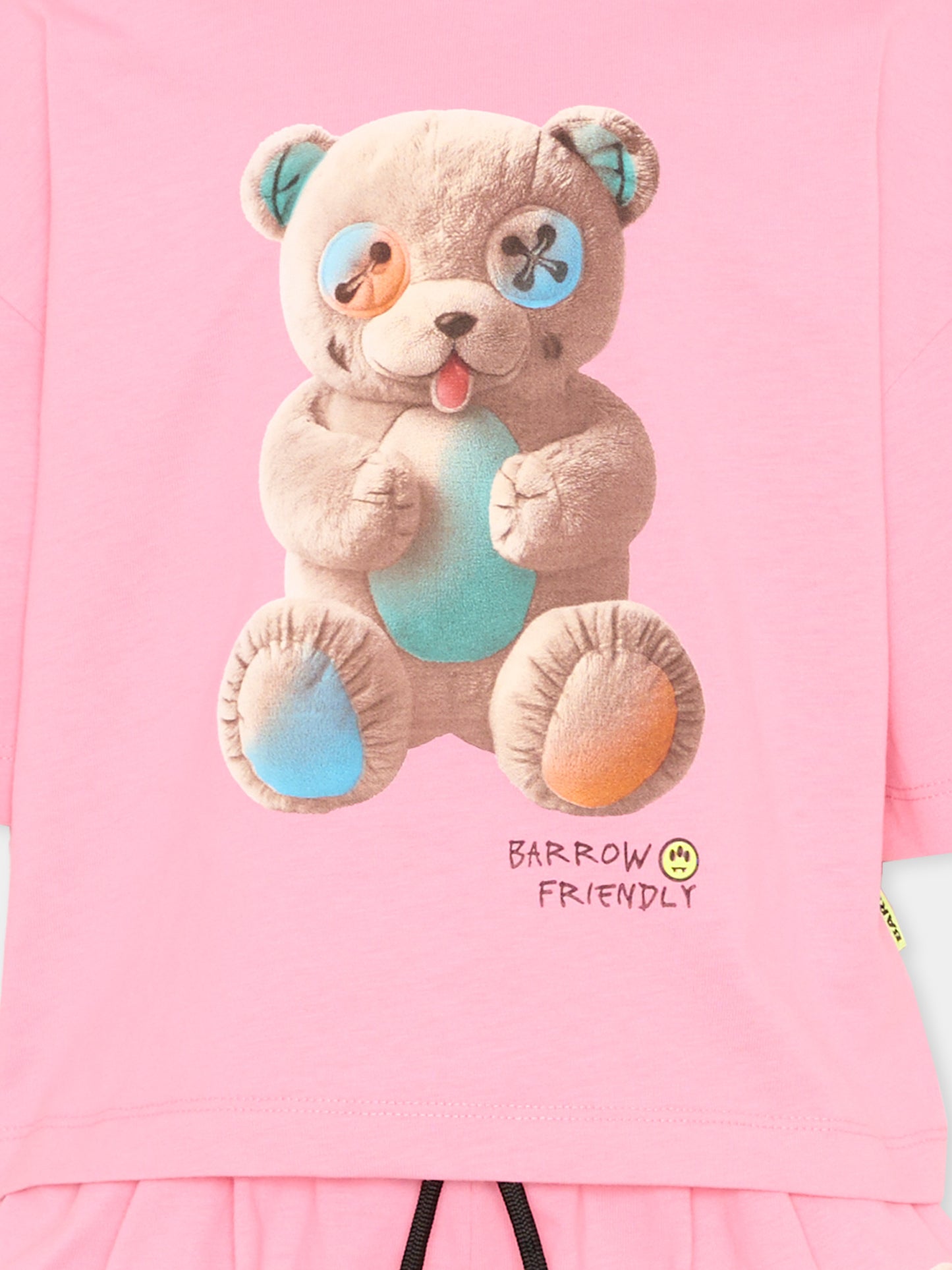 Completo sportivo rosa per bambina con orsetto,Barrow,S6BKJGTR033 BW311