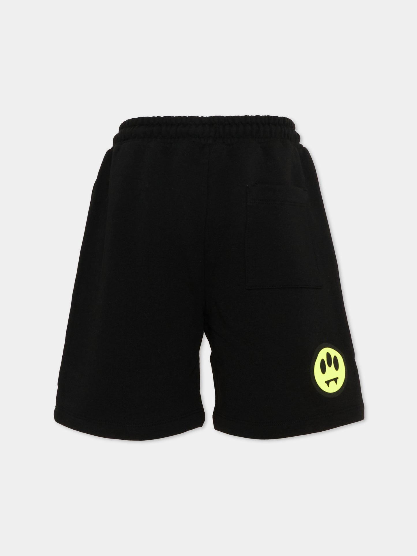 Shorts sportivi neri per bambini con logo,Barrow,S6BKJUBE010 110