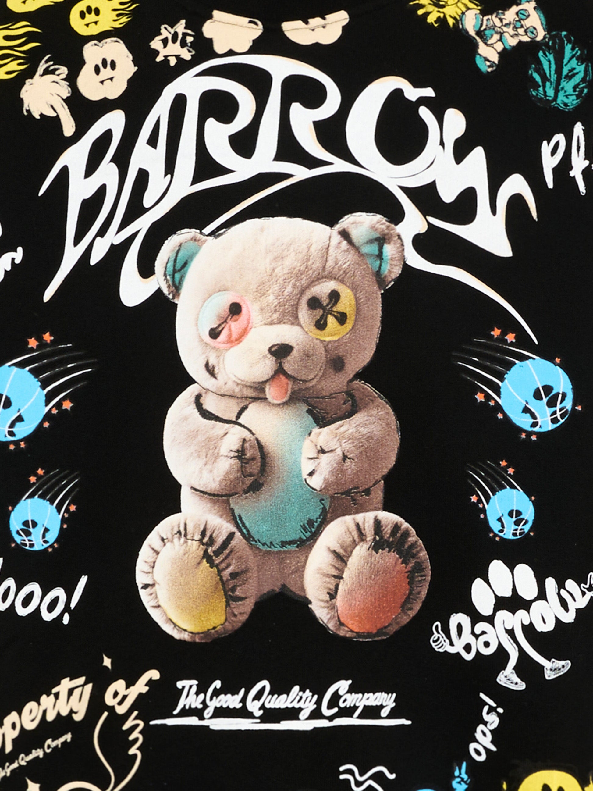 Felpa nera Barrow per bambini stampa orsetto,Barrow,S6BKJUSW078 110