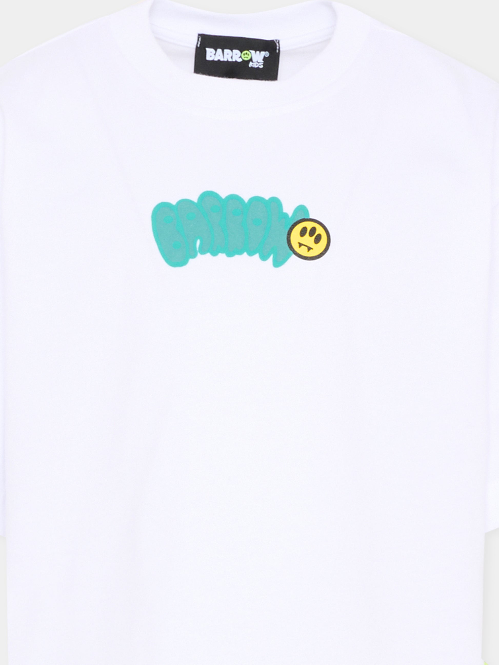 T-Shirt bianca per bambini con logo,Barrow,S6BKJUTH007 002