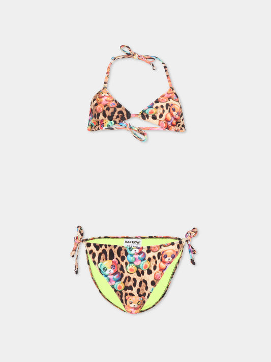 Slip e bikini multicolor per bambina con stampa orsetti,Barrow,S6BKJGSB225 140
