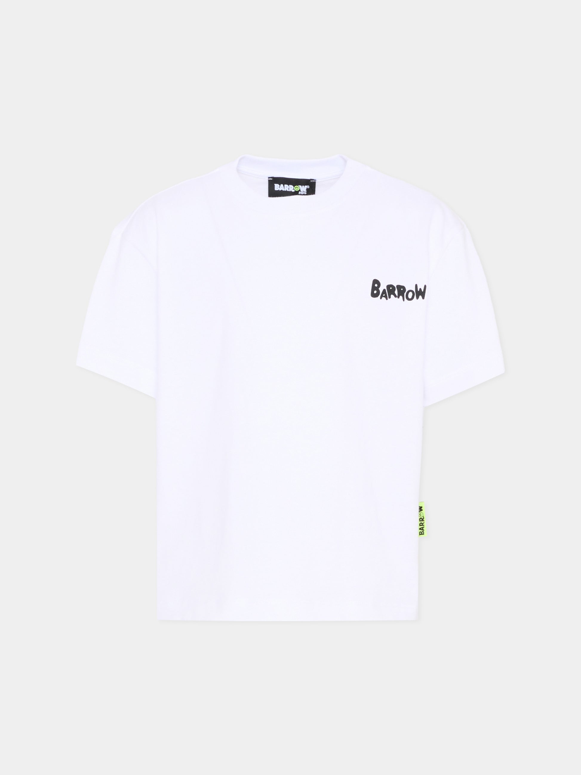 T-Shirt bianca per bambini con logo,Barrow,S6BKJUTH008 002