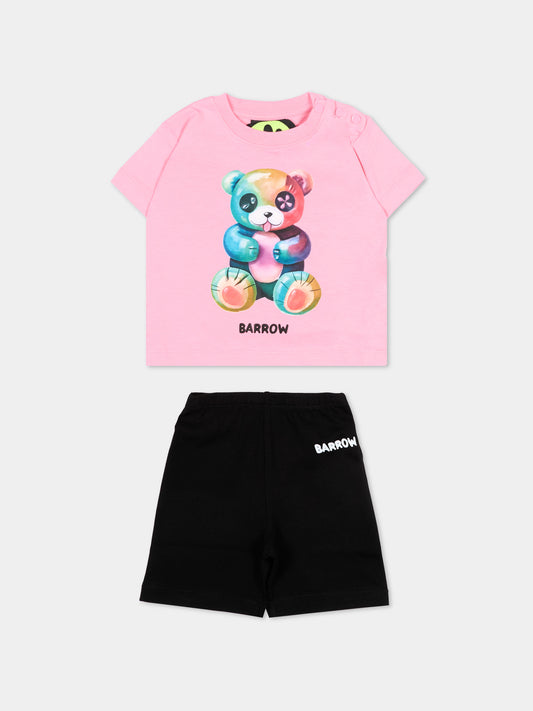 Completo sportivo rosa per neonata con Teddy Bear,Barrow,S6BKNGTL202 311/01
