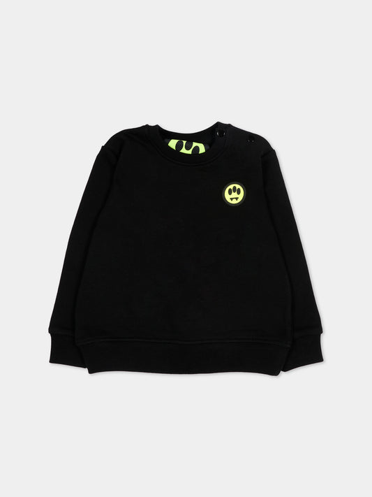 Felpa nera per neonati con logo,Barrow,S6BKUNSW209 110