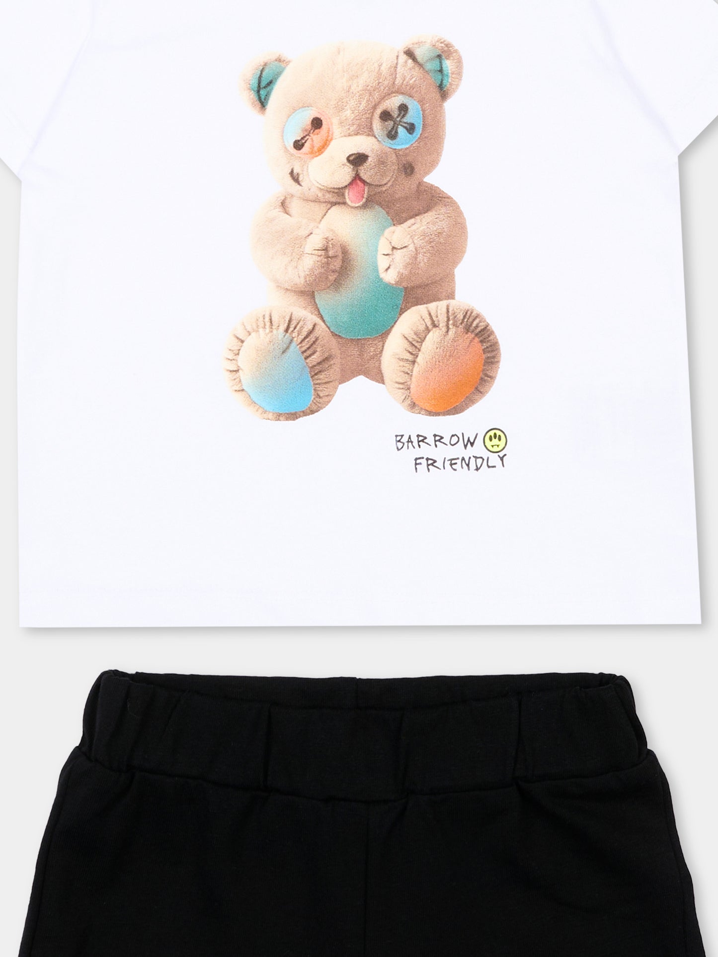 Completo sportivo multicolor per neonato con orsetto,Barrow,S6BKUNTB195 002/13