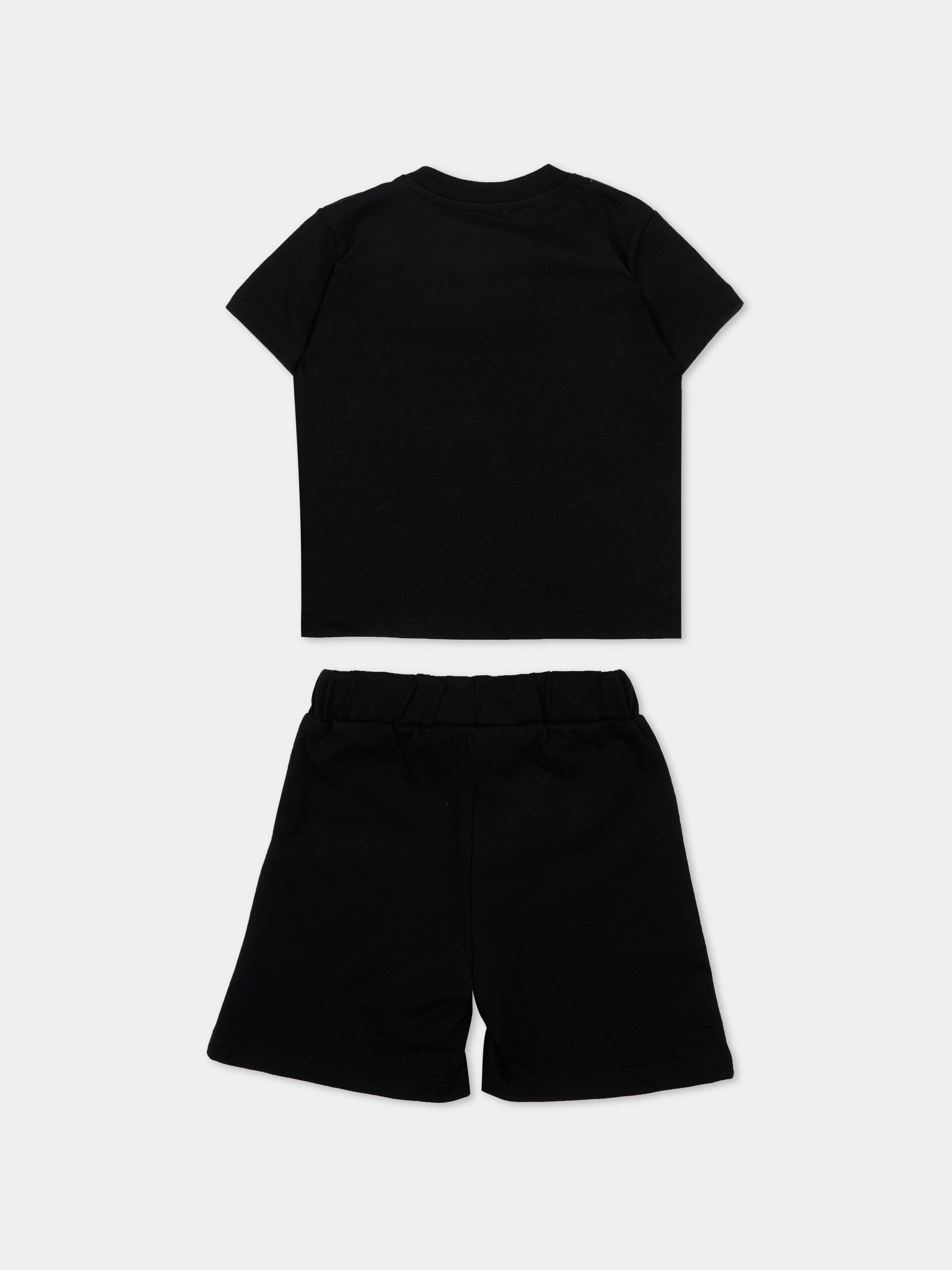 Completo sportivo nero per neonato con orsetto,Barrow,S6BKUNTB195 110