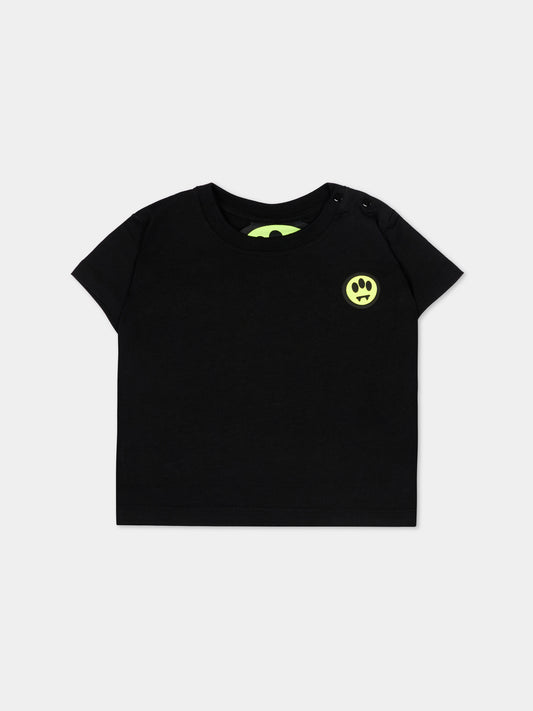 T-Shirt nera per neonata con logo,Barrow,S6BKUNTH207 110/92